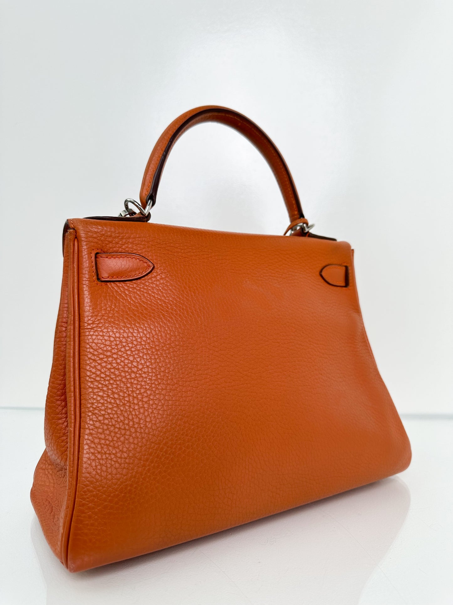 Hermes Kelly 28 Orange Togo PHW #H