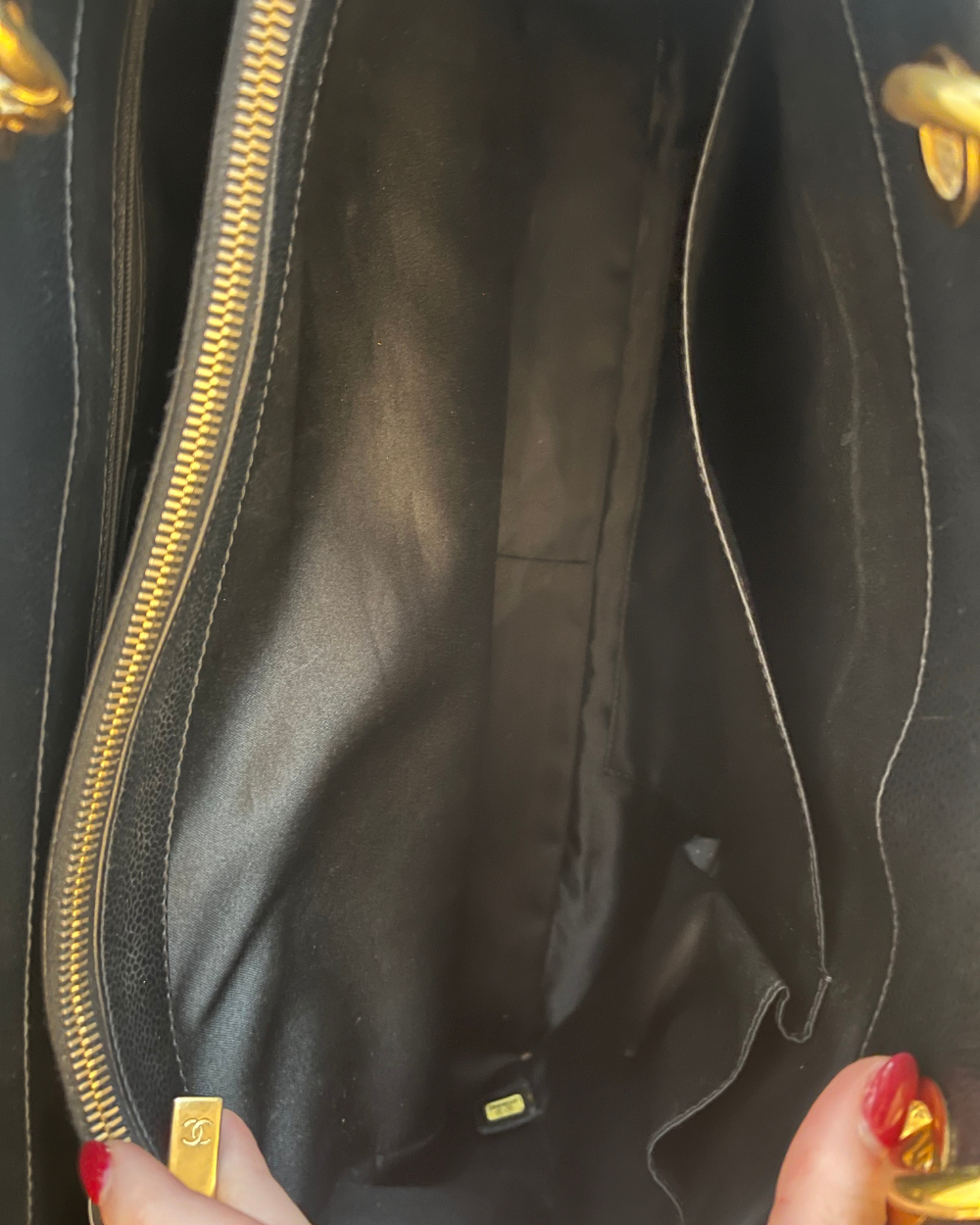 Chanel Black XL GST Caviar Leather GHW