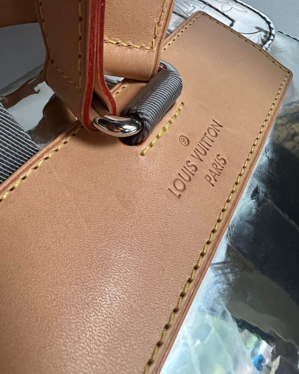 Louis Vuitton Silver Mirrored Backpack