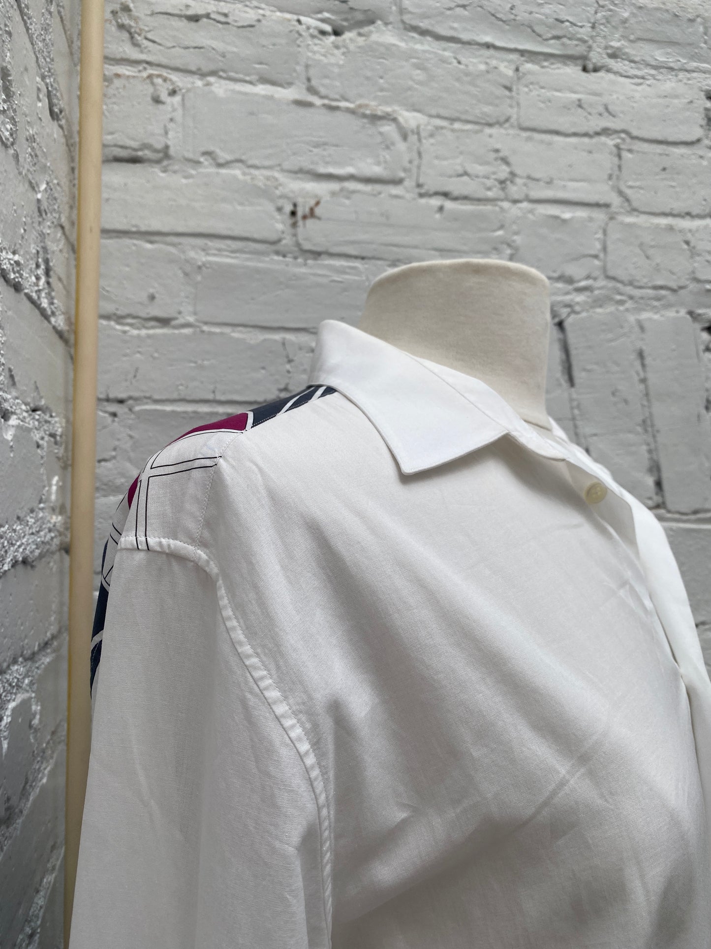 Hermes Purple/White Logo Buttondown, L