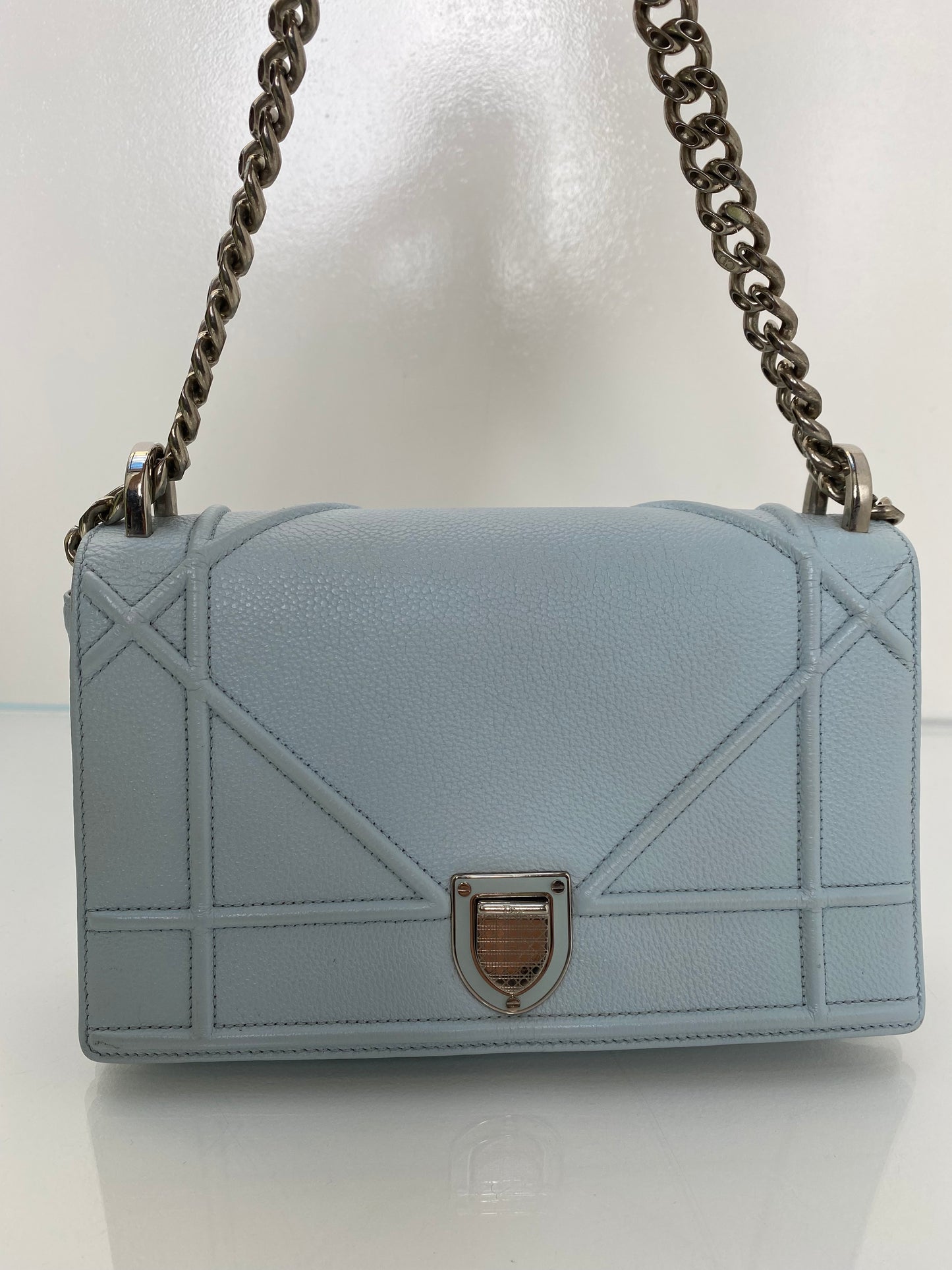 Christian Dior Light Blue Diorama Bag SHW