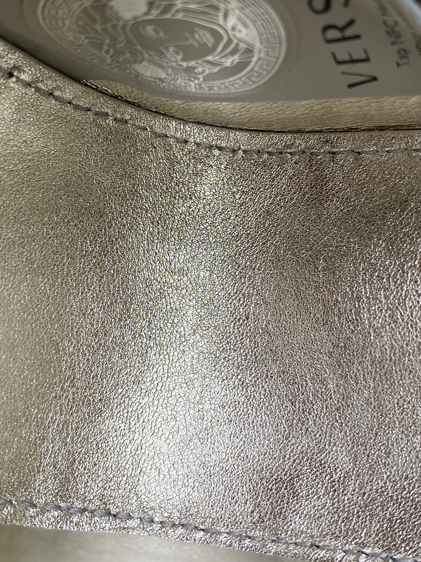 Versace Silver La Medusa Embossed Mini Top Handle Bag SHW