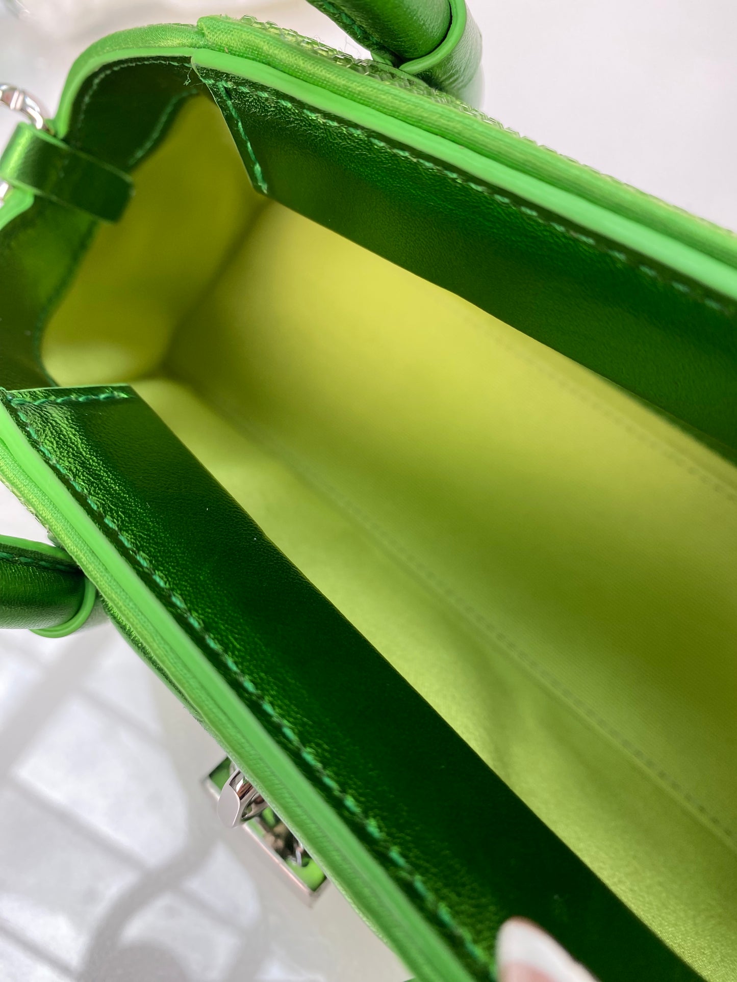 Givenchy Mini Antigona Stretch Green Rhinestone Bag SHW