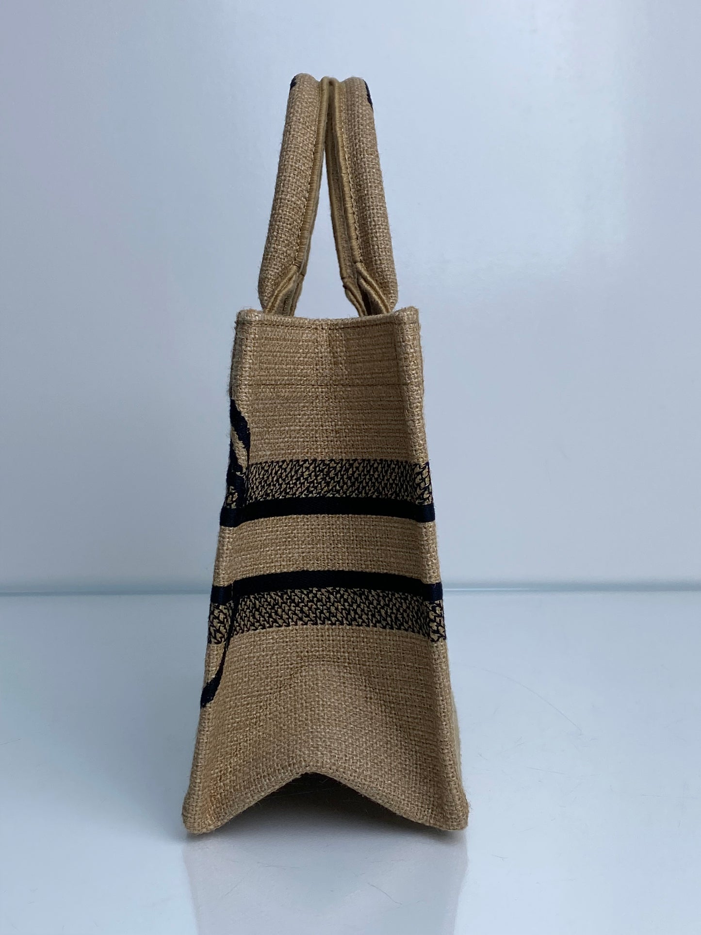 Christian Dior Jute Small Logo Book Tote