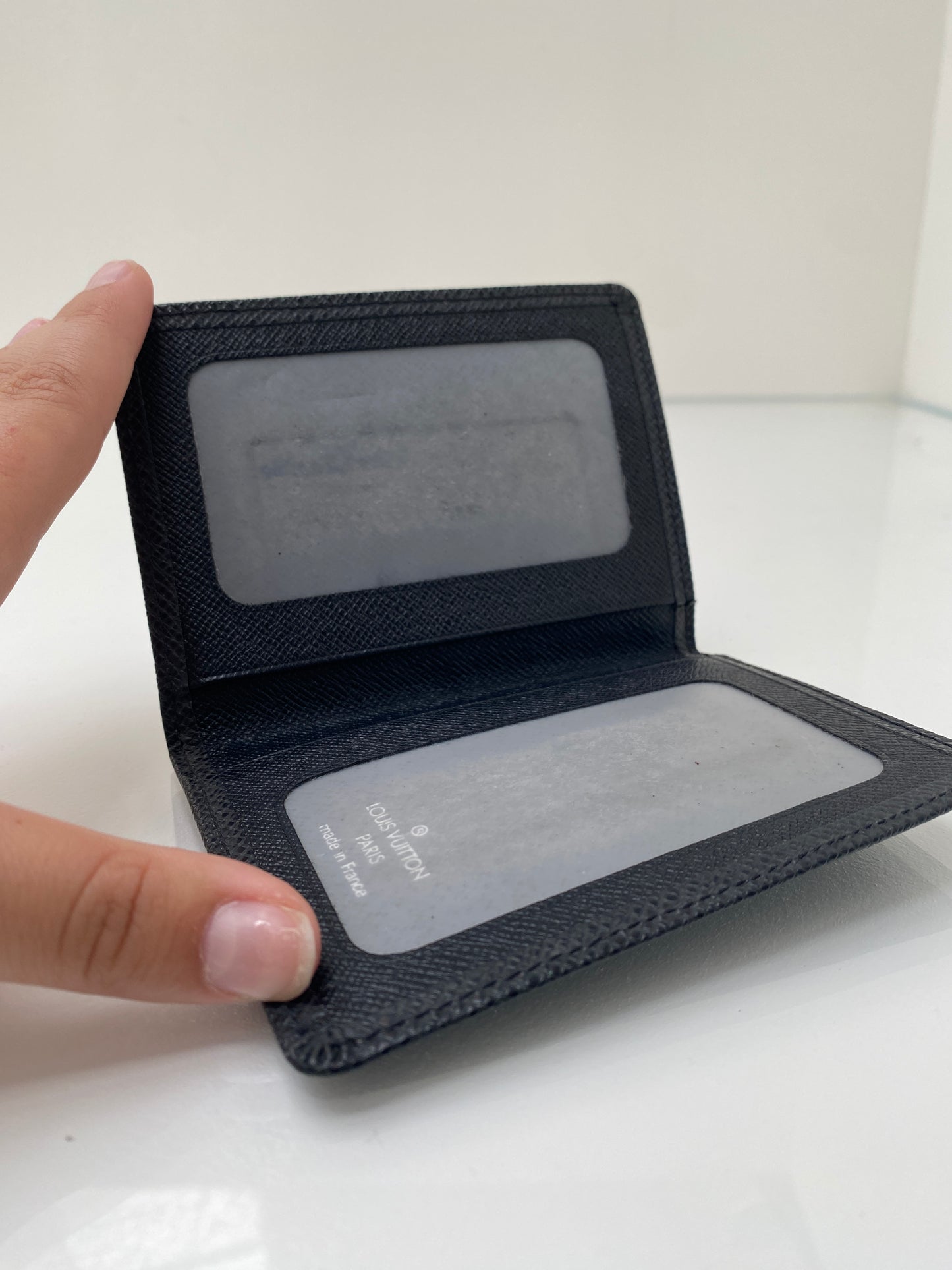 Louis Vuitton Black Taiga Leather Cardholder