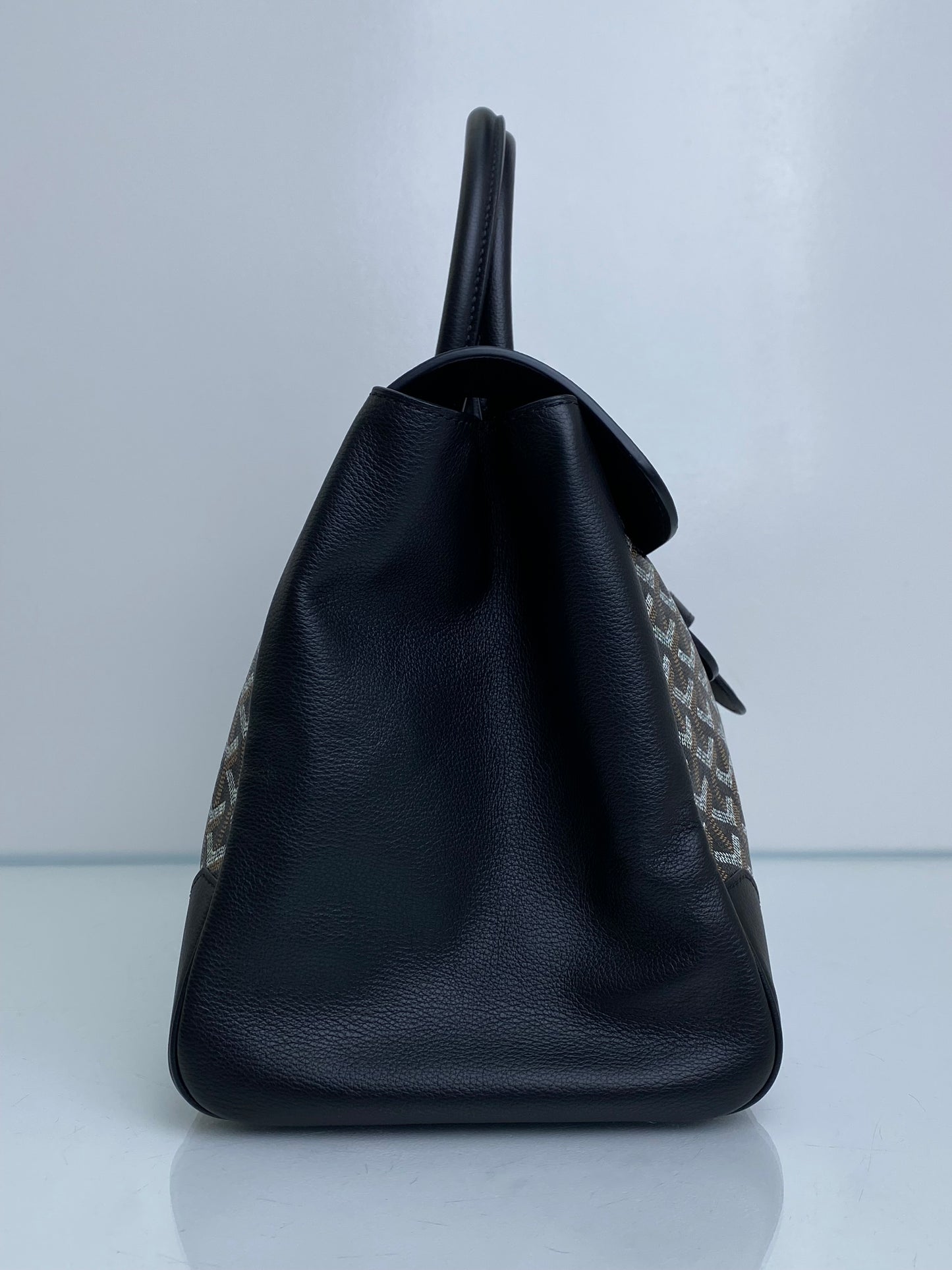 Goyard Black Goyardine Saigon Tote Bag SHW