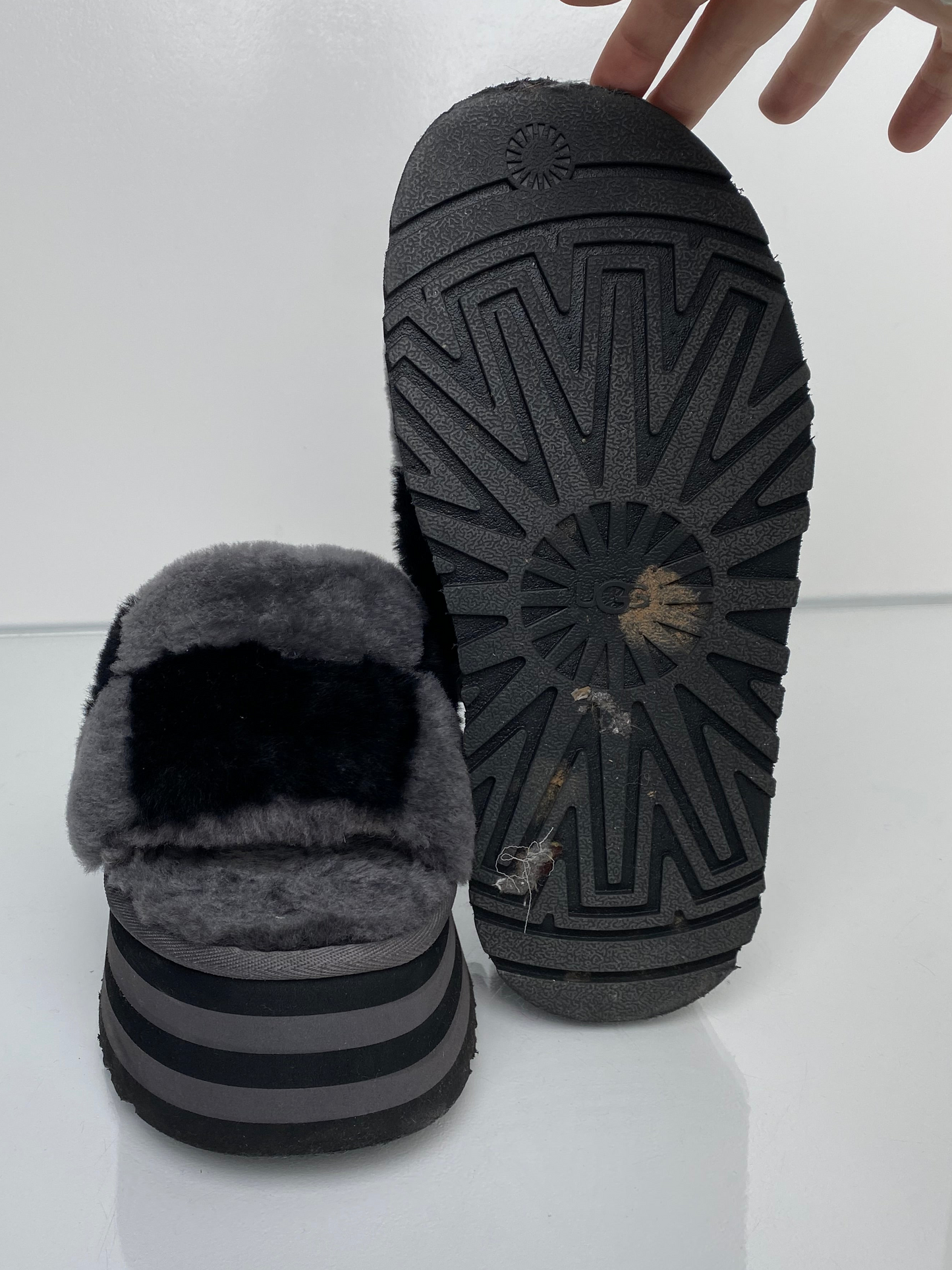 Ugg Grey/Black Checker Slippers, 39
