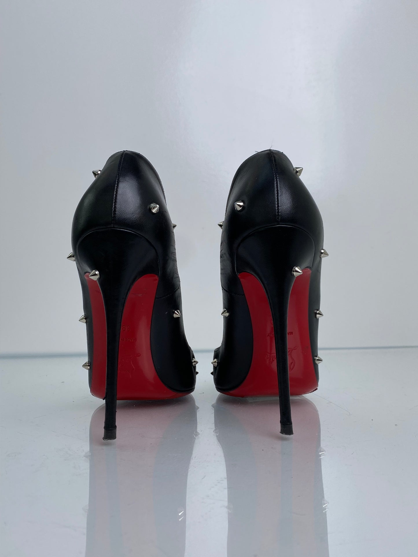 Christian Louboutin Black Spike Heels, 39.5