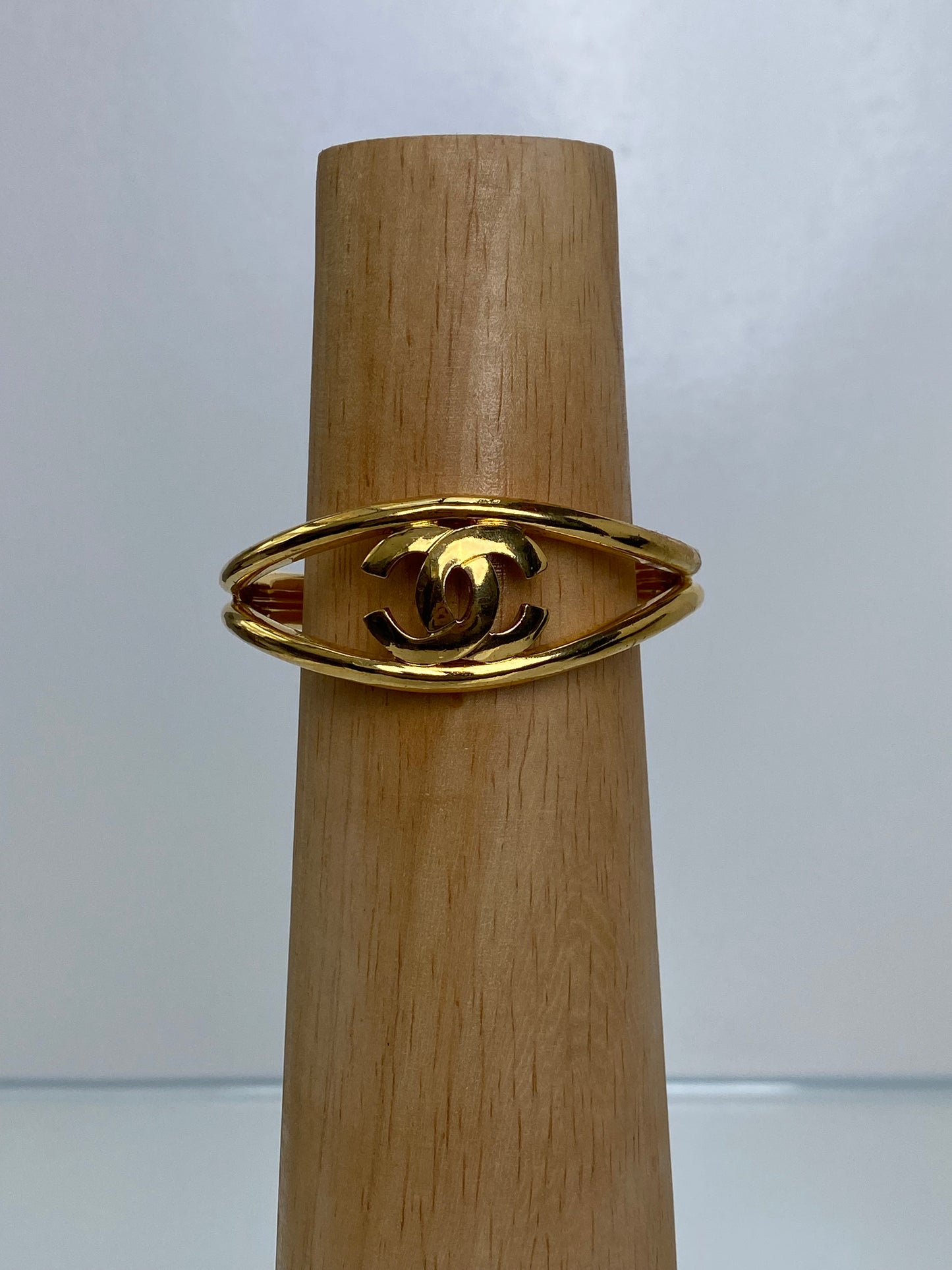Chanel Vintage Gold CC Cuff