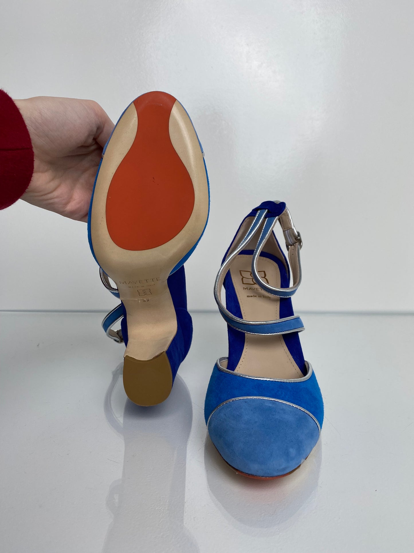 Mavette Blue Nola D'Orsay Heels, 37