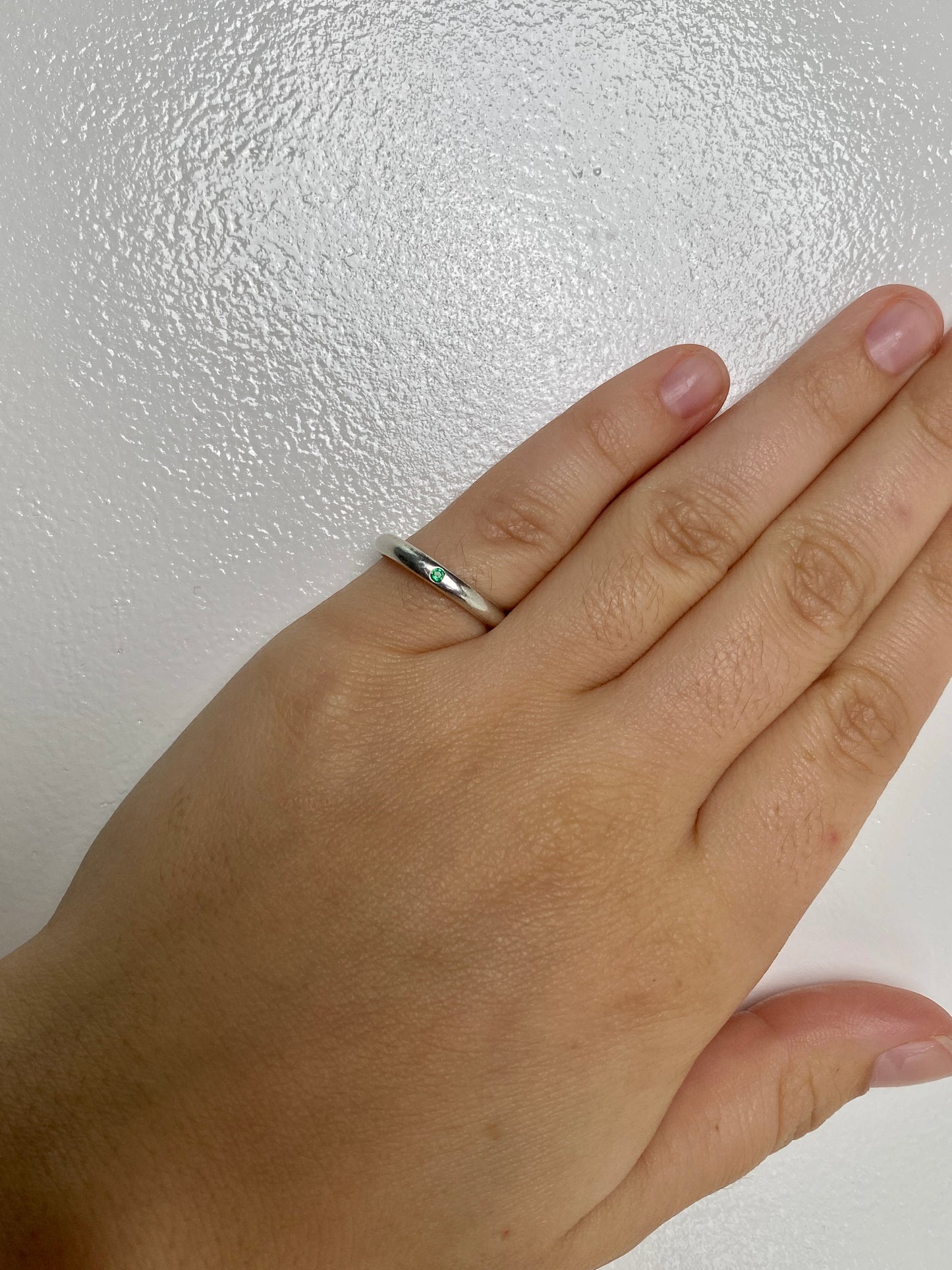 Tiffany & Co Silver & Emerald Ring, 5