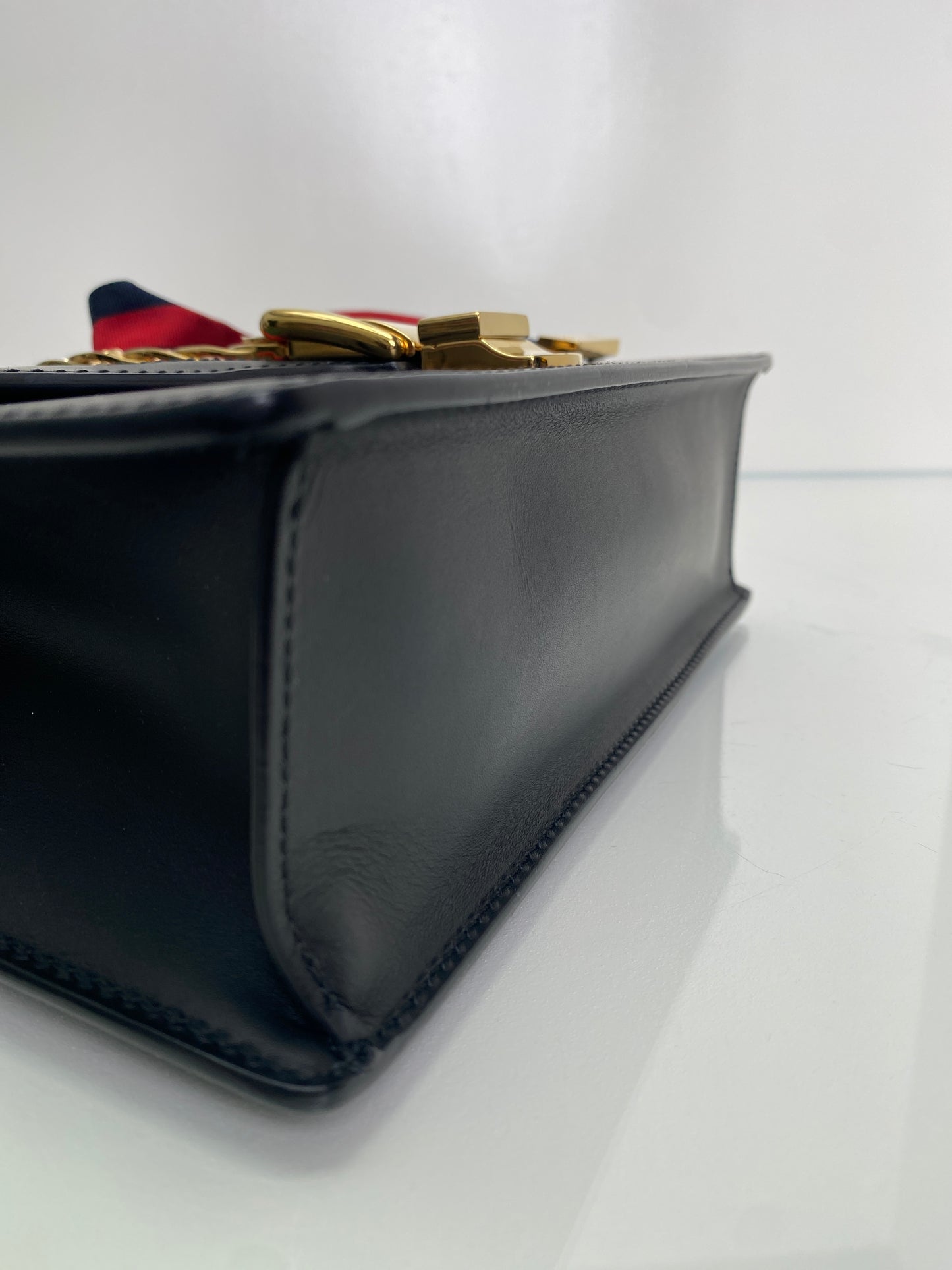 Gucci Black Webstripe Sylvie Bag GHW