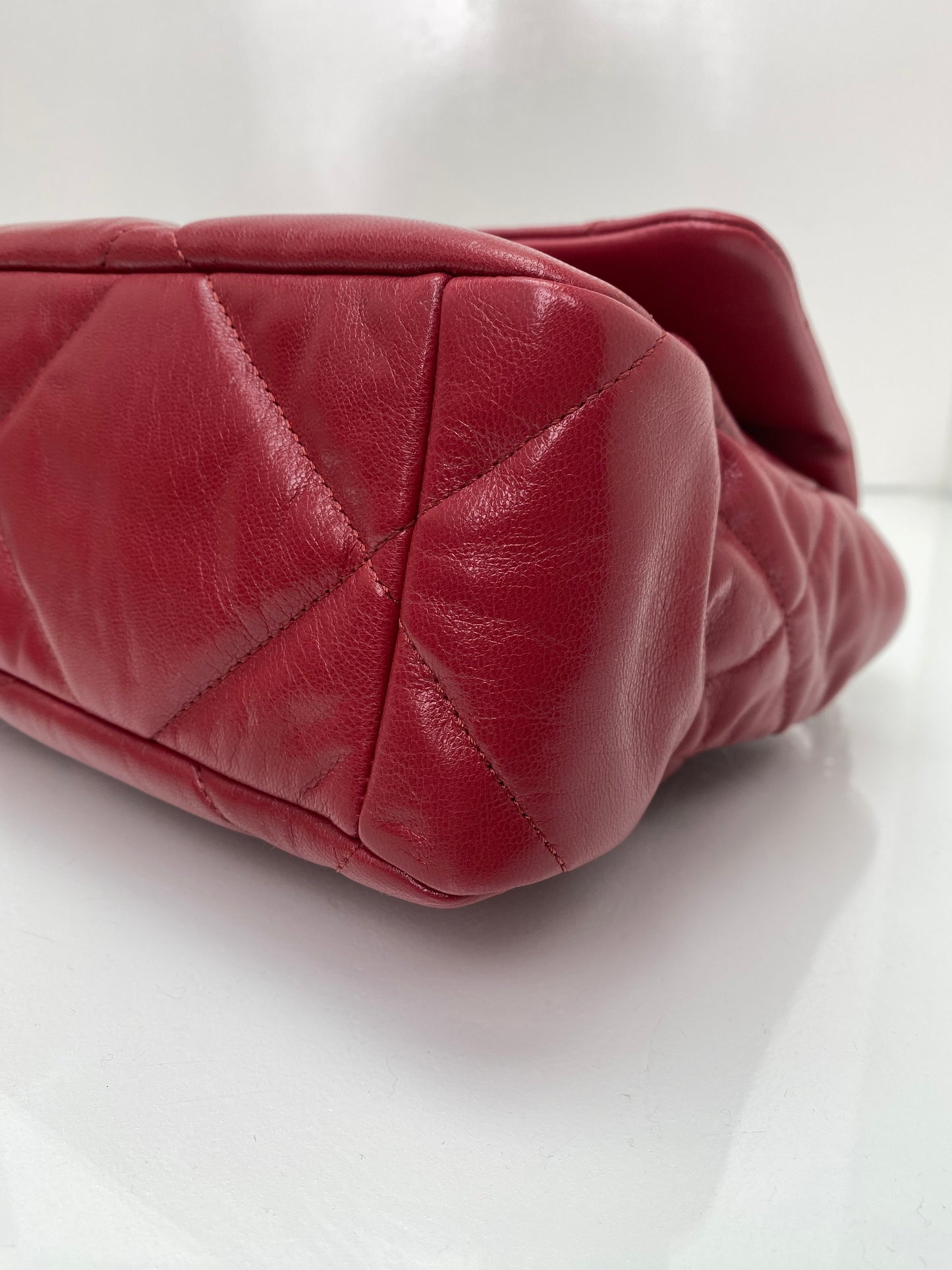 Chanel Red Quilted Medium Flap 19 Bag TTHW