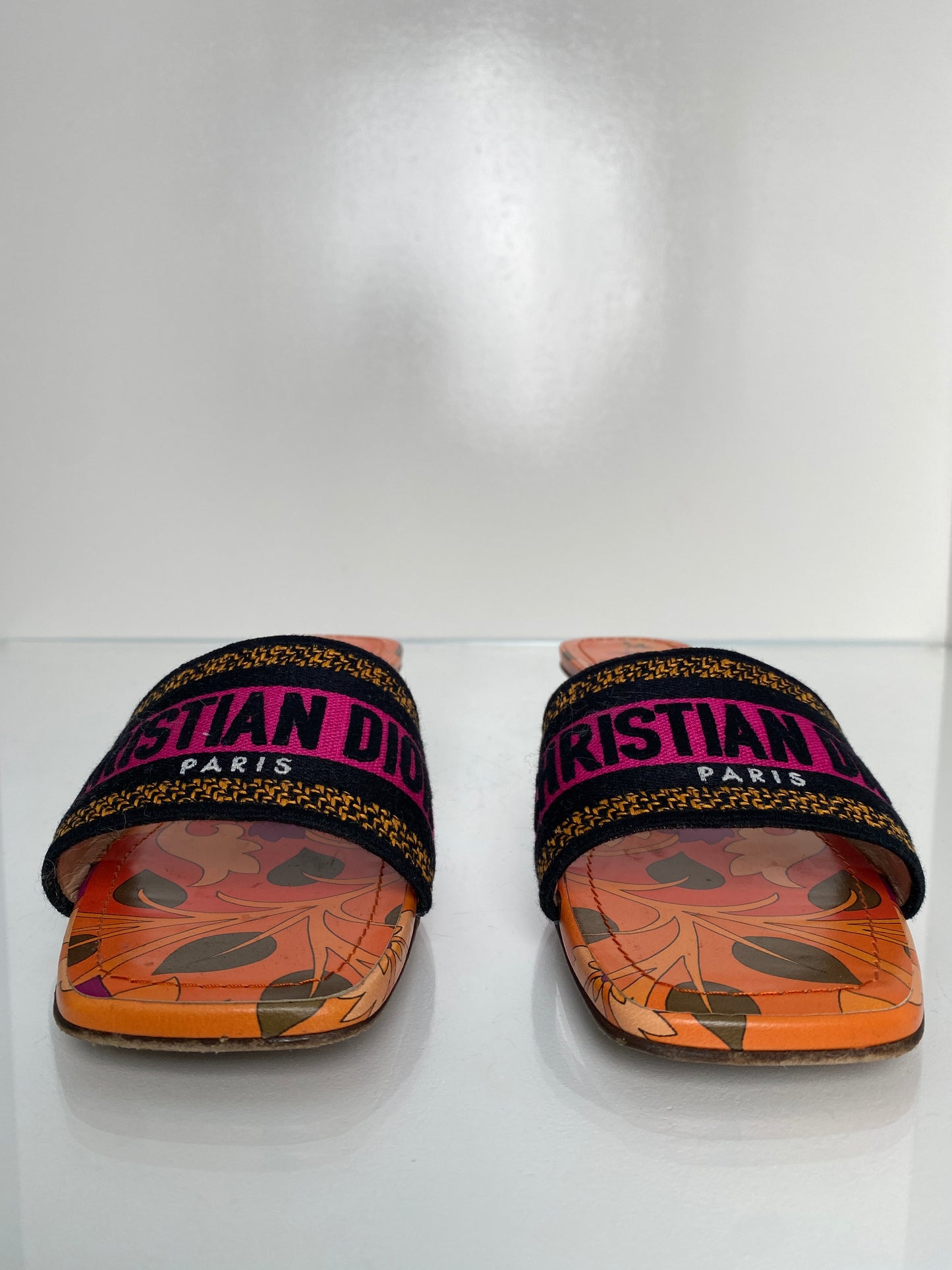 Christian Dior Dway Sandals Orange/Magenta, 39.5