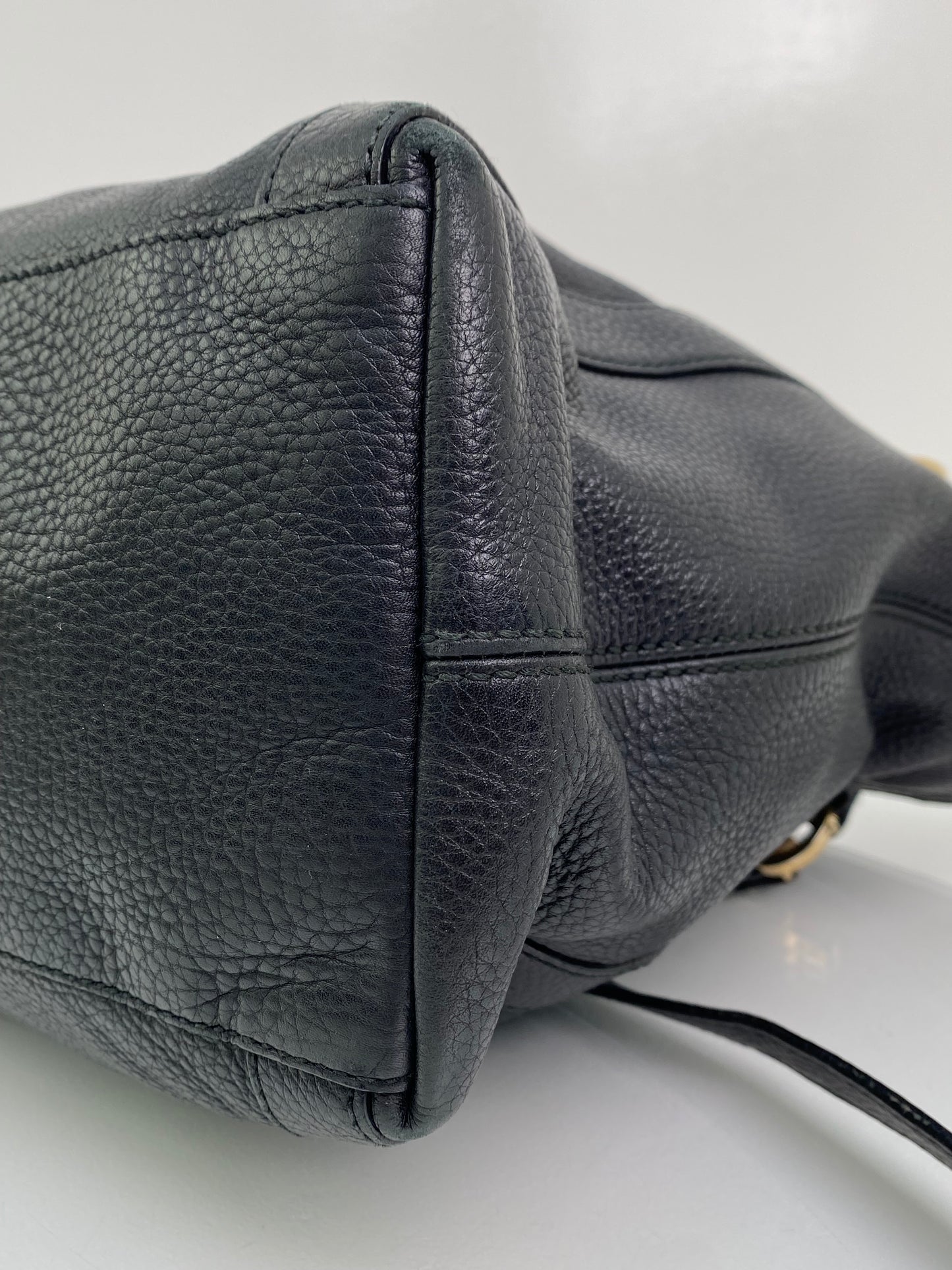 Gucci Miss GG Black Leather Shoulder Bag GHW