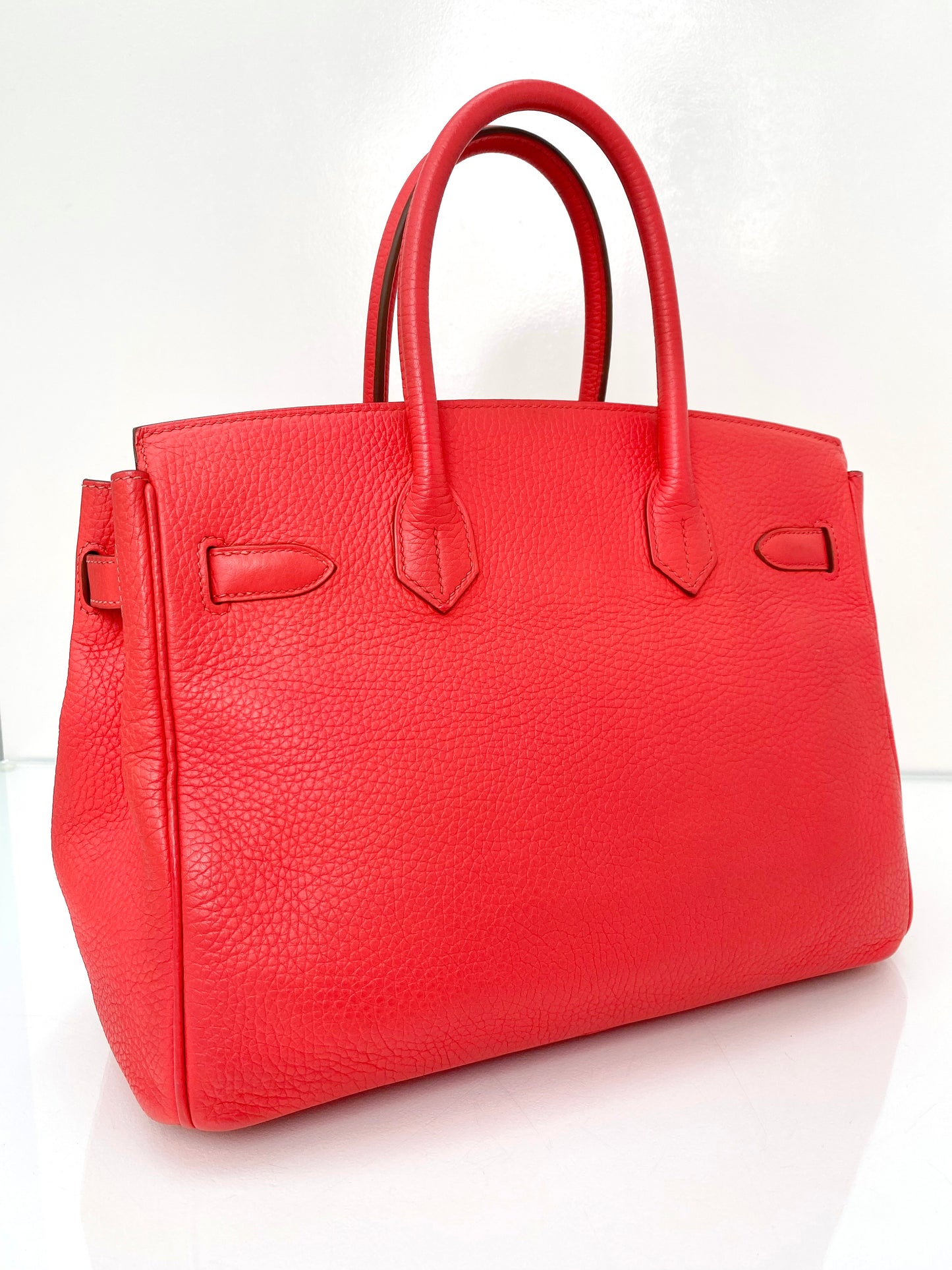 Hermes Birkin 30 Rose Jaipur Clemence GHW #R Box