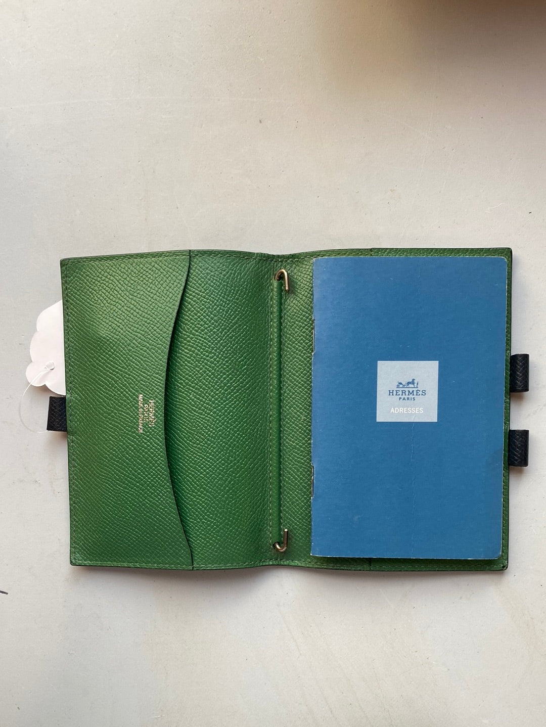 Hermes Navy Address Book & Pen
