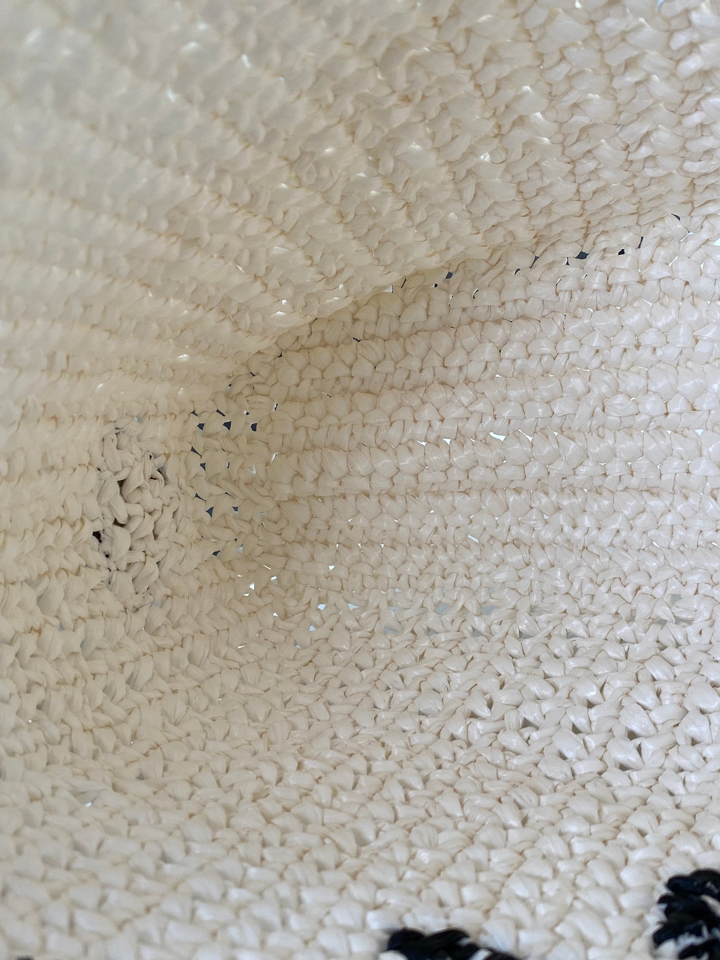 Prada White Logo Crochet Small Tote Bag