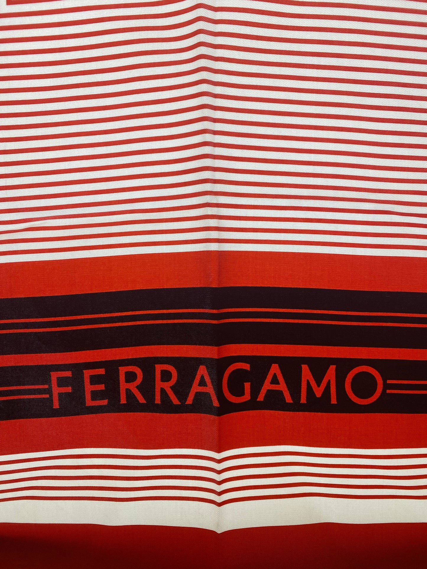 Ferragamo Red Silk Scarf