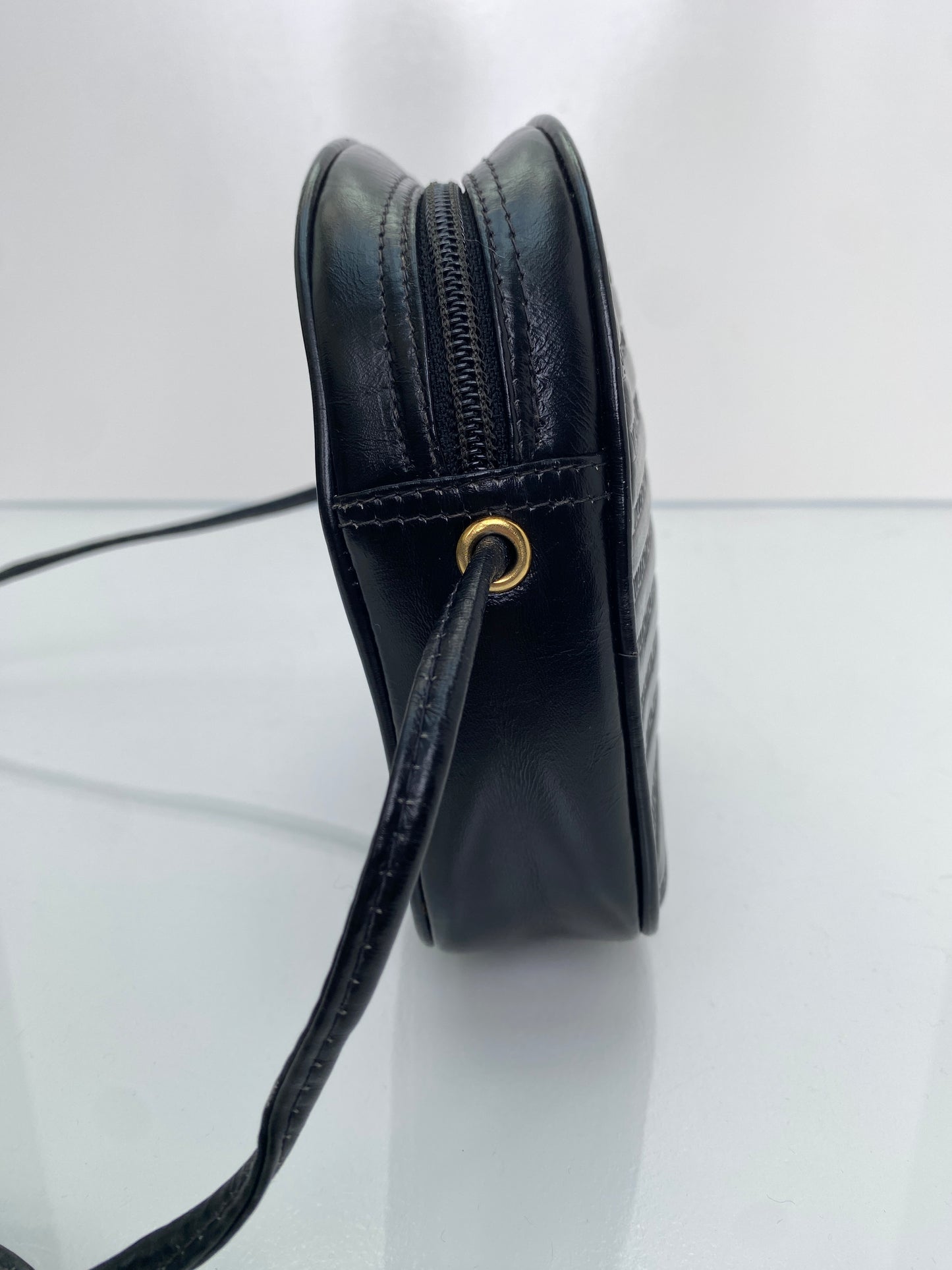 Mario Valentino Vintage Black Crossbody Bag GHW
