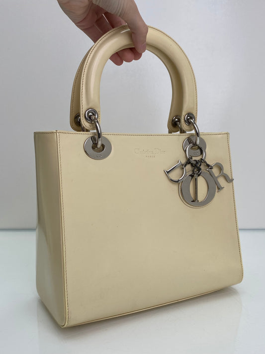 Christian Dior Lady Dior Beige Small SHW