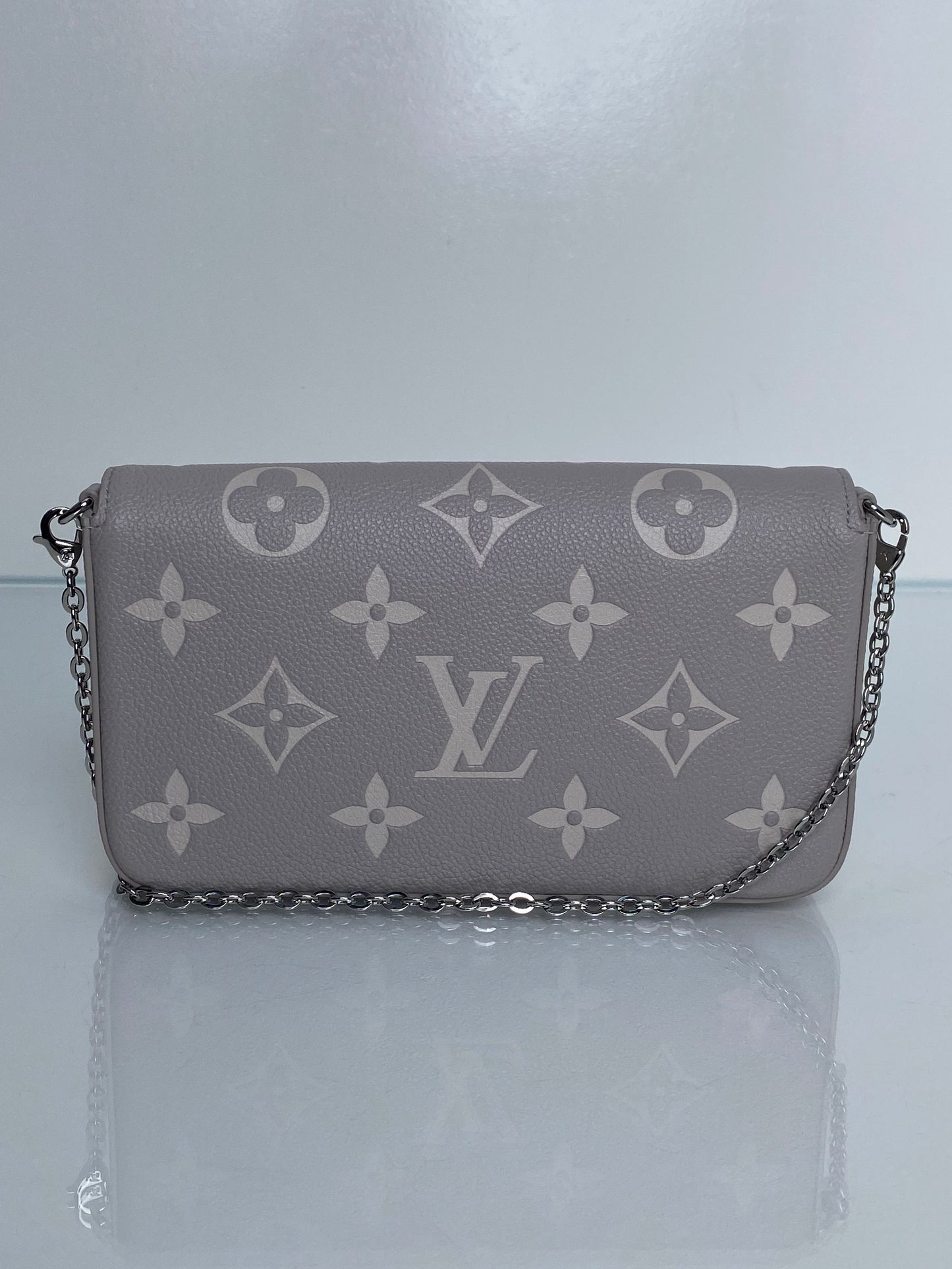 Louis Vuitton Grey Empreinte Pochette Félicie Bag SHW