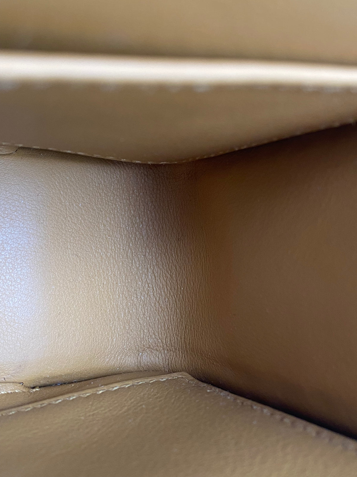 Hermes Geta Chèvre Gold Crossbody Bag PHW