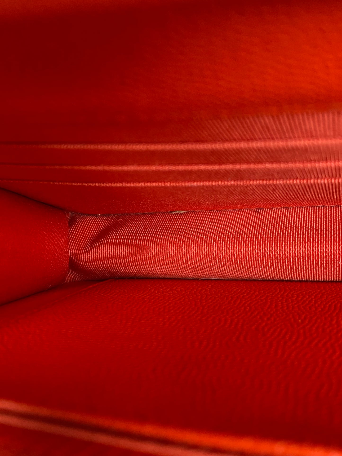 Chanel Orange Poppy Caviar Wallet on Chain LGHW