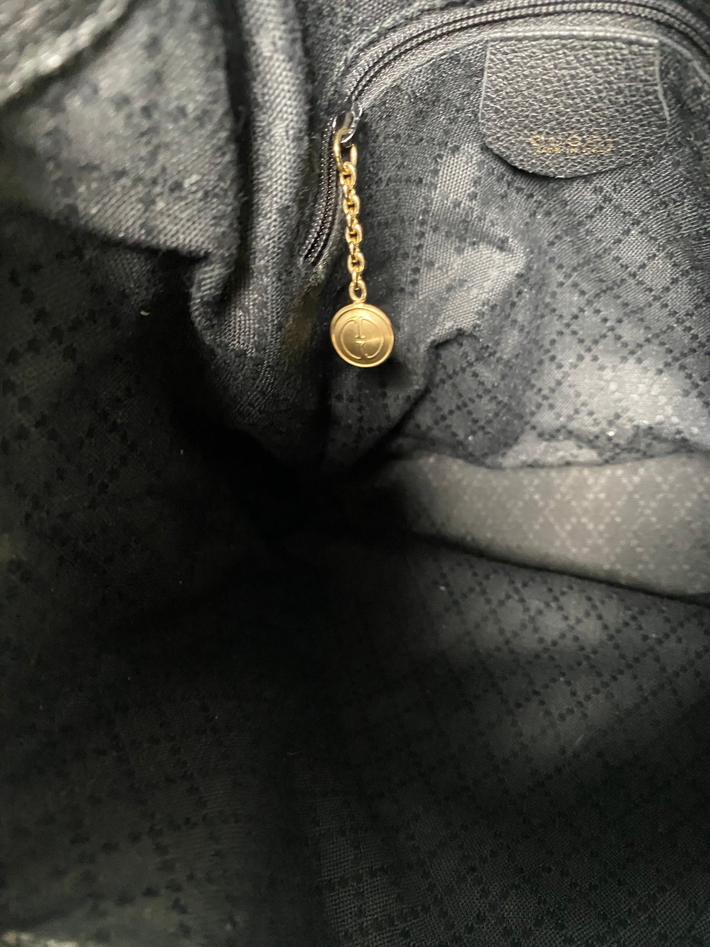 Gucci Vinatge Black Suede Bamboo Bucket Bag GHW