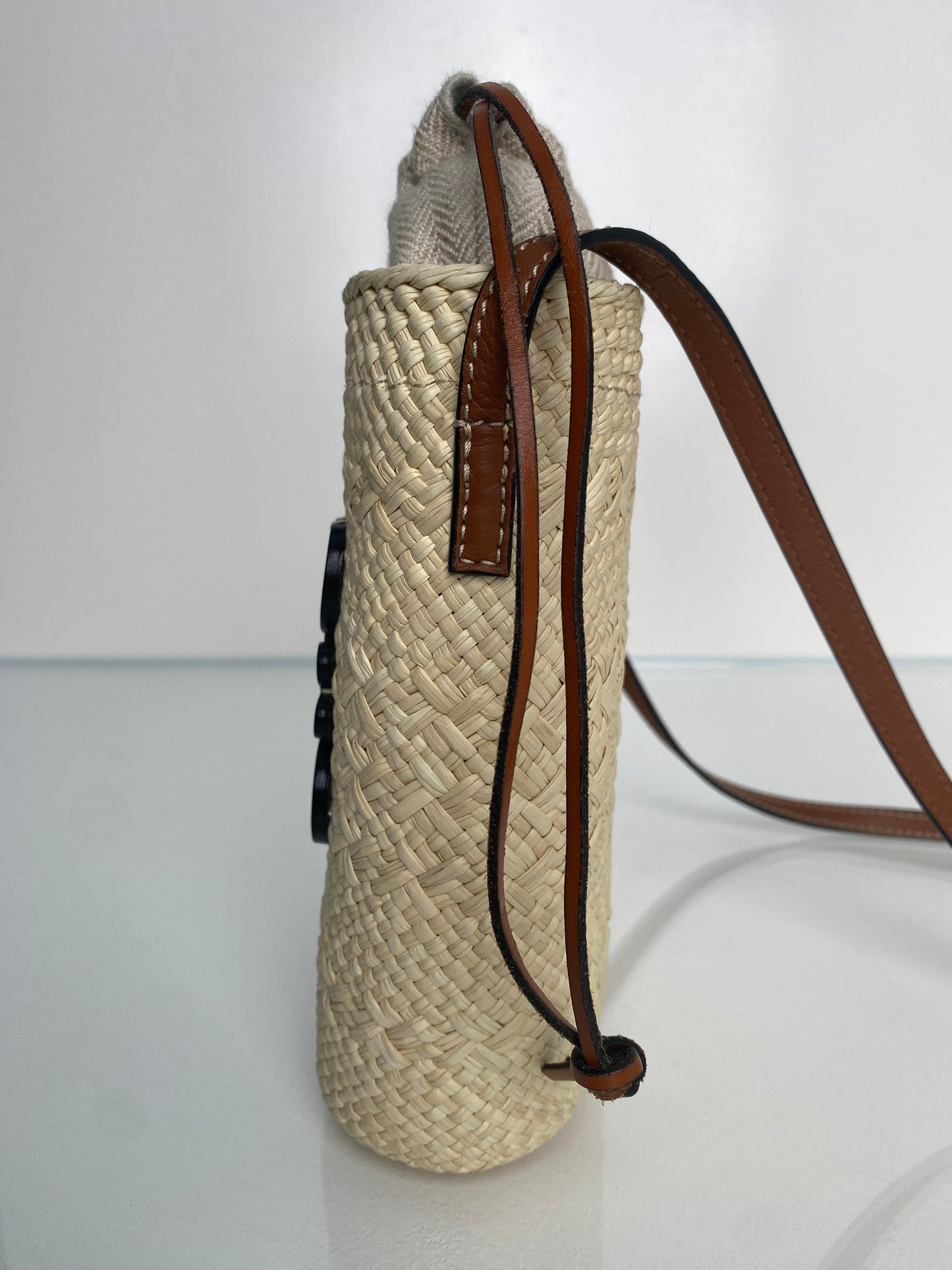 Loewe Square Pocket Raffia Crossbody Bag