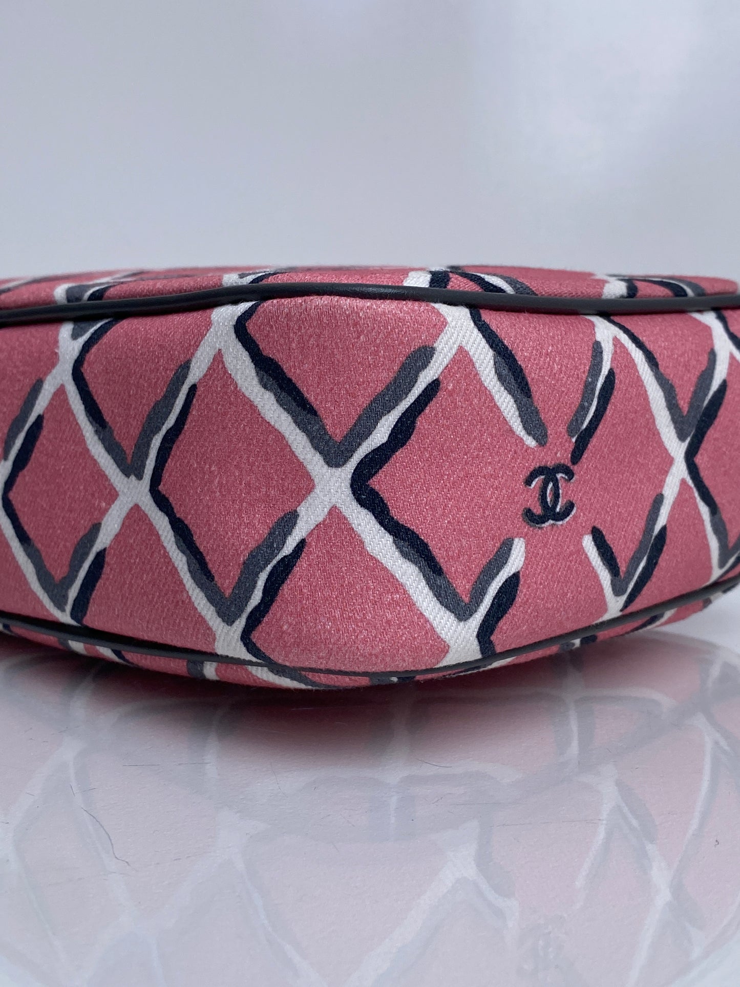 Chanel Coco Beach Pink Canvas/Leather Pouch SHW #26