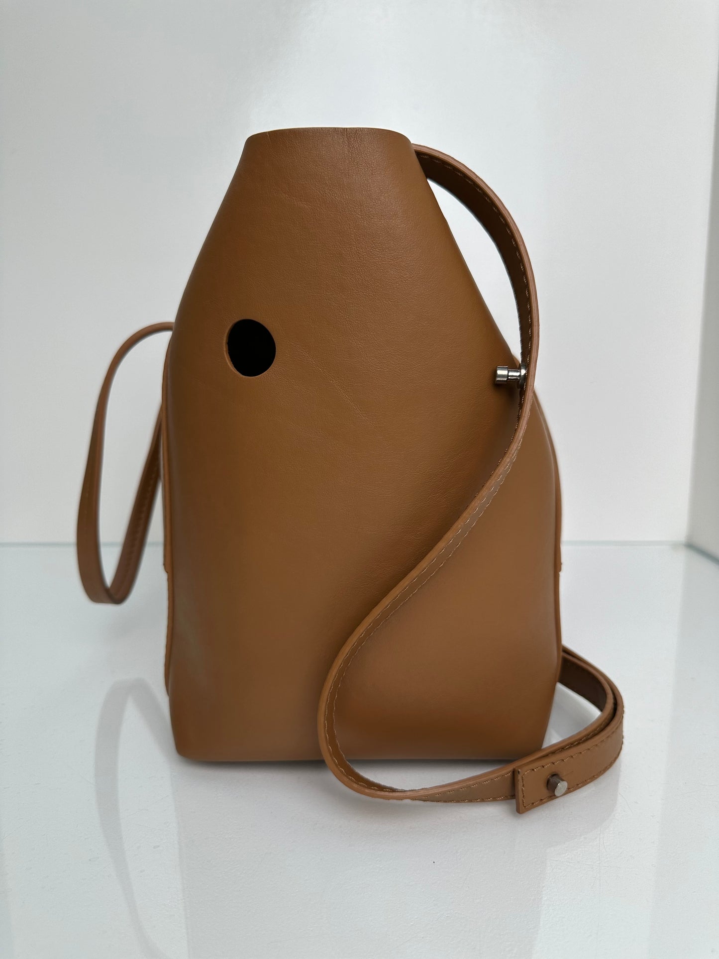 Off-White Tan Leather Tote