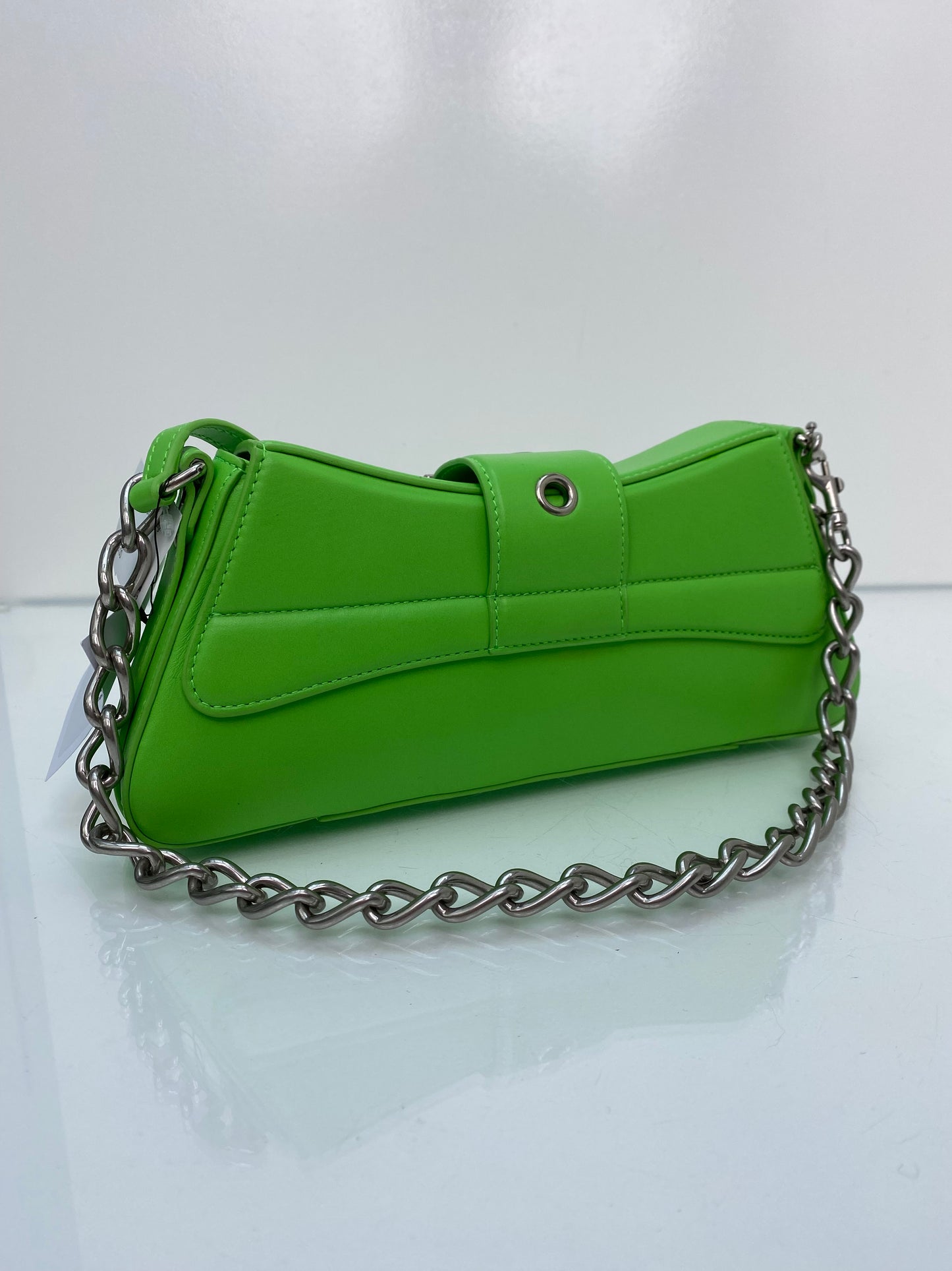 Balenciaga Neon Green Lindsay Shoulder Bag