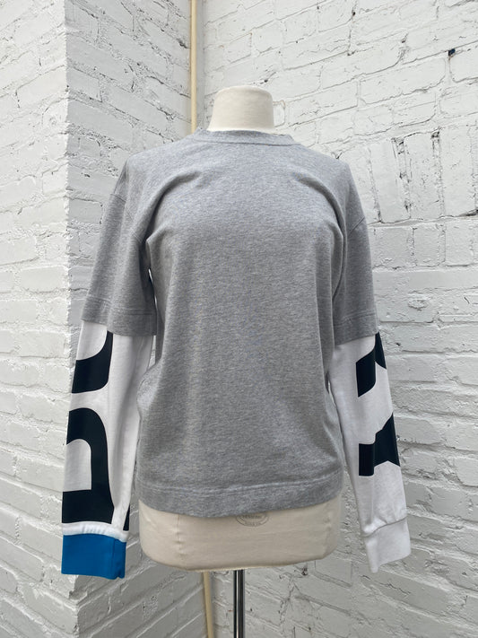 Burberry Long Sleeve Grey T Shirt XS