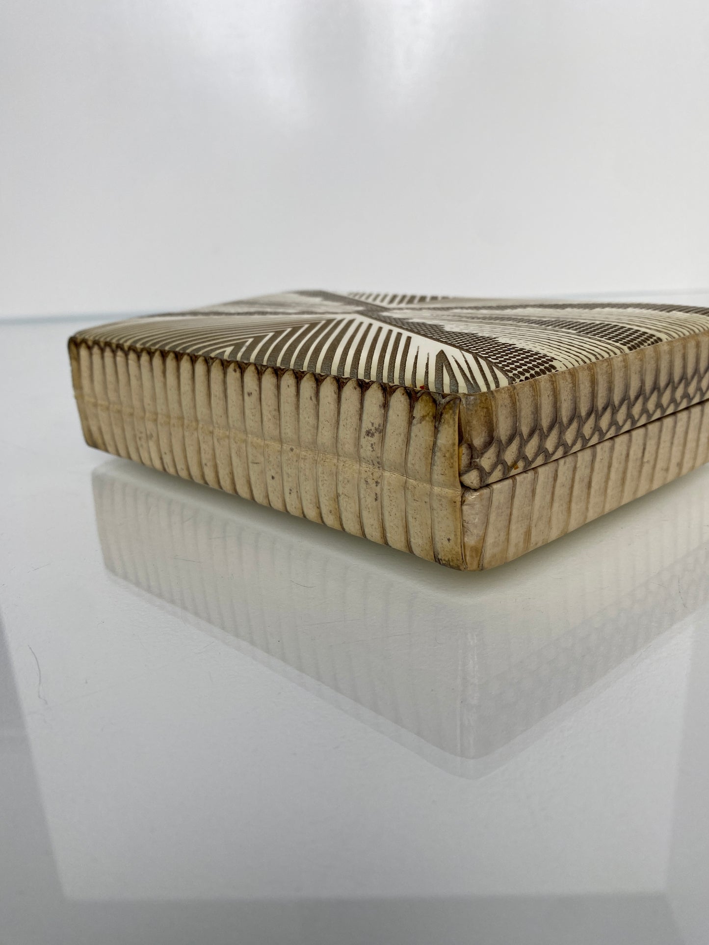 Tonya Hawkes Cream Exotic Clutch (As Is)