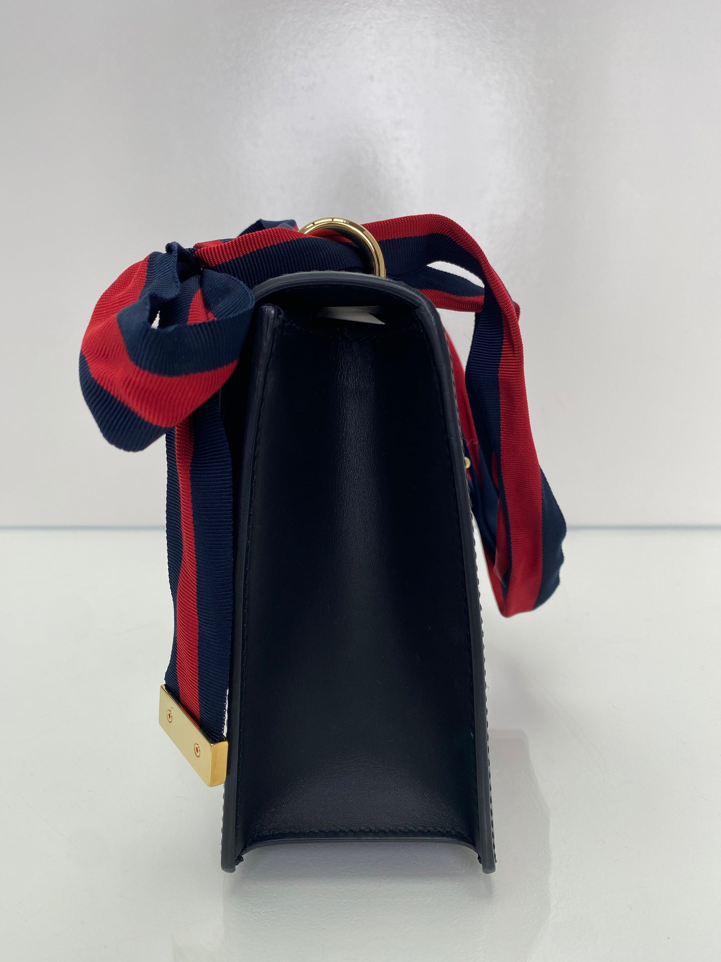 Gucci Black Webstripe Sylvie Bag GHW