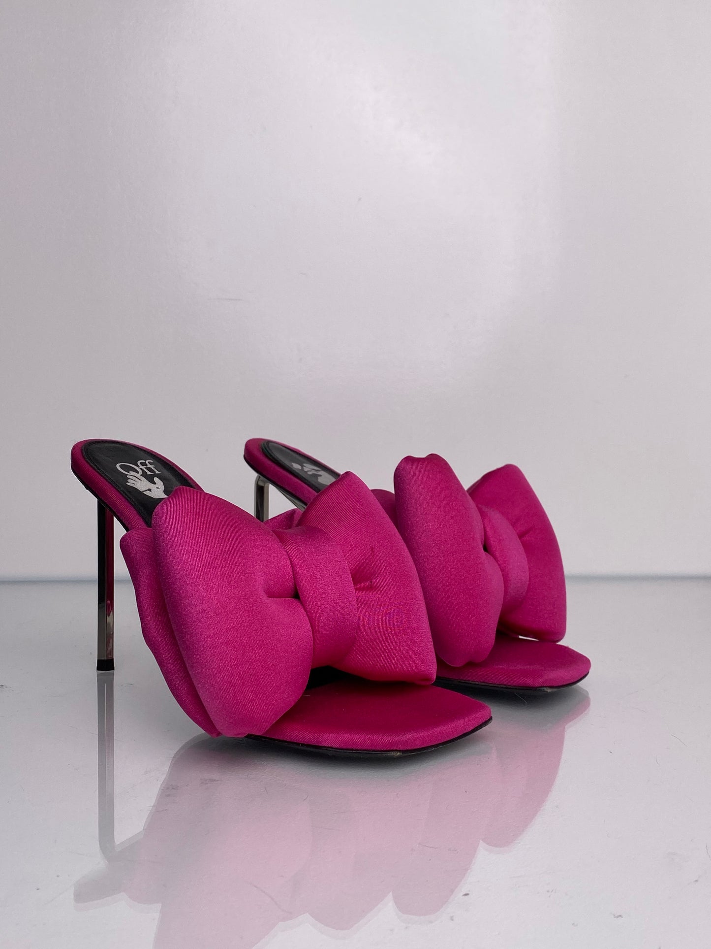Off-White Allen Pink Bow Heels, 39