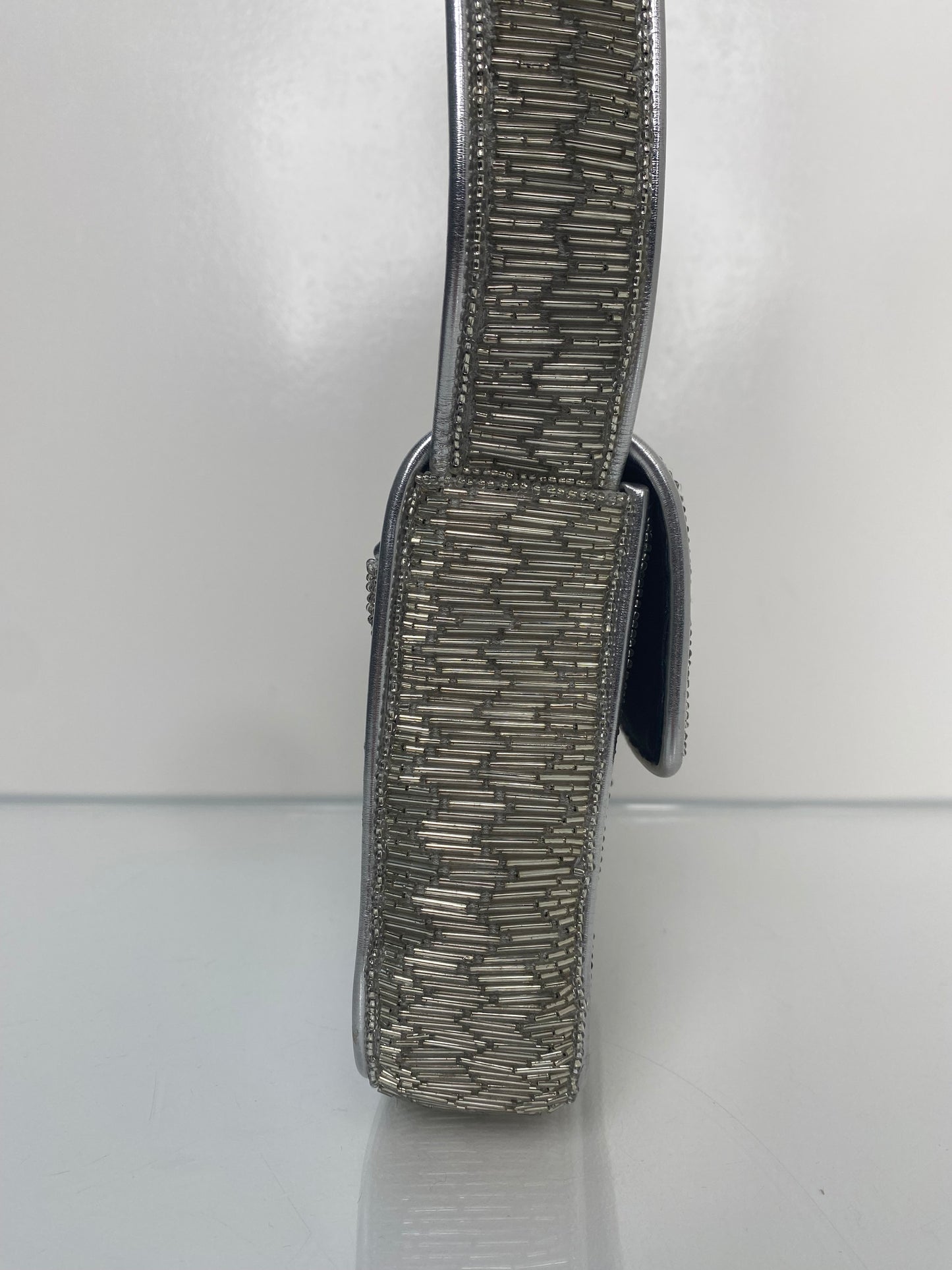 Staud Silver Beaded Tommy Bag