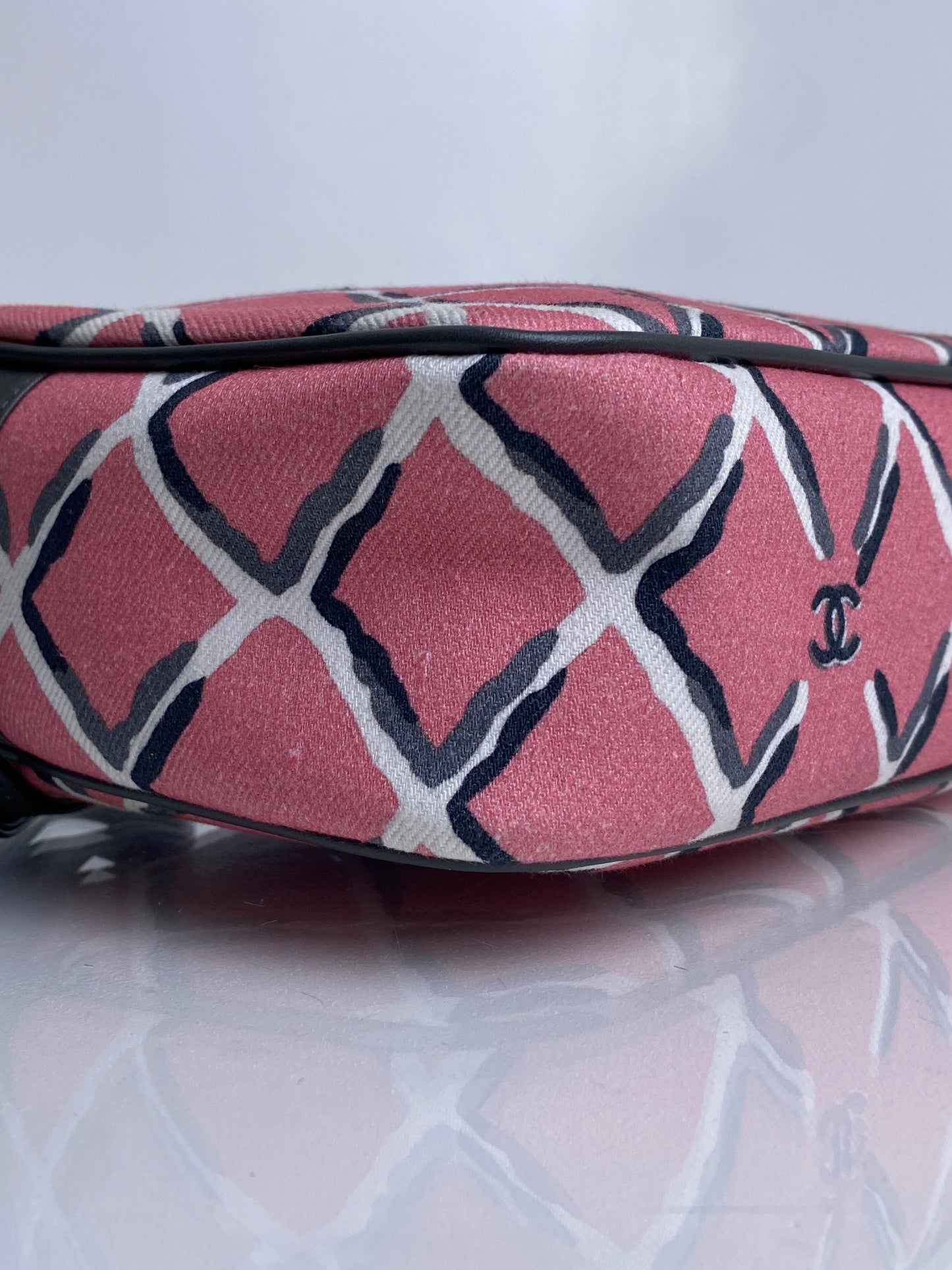 Chanel Coco Beach Pink Canvas/Leather Pouch SHW #26