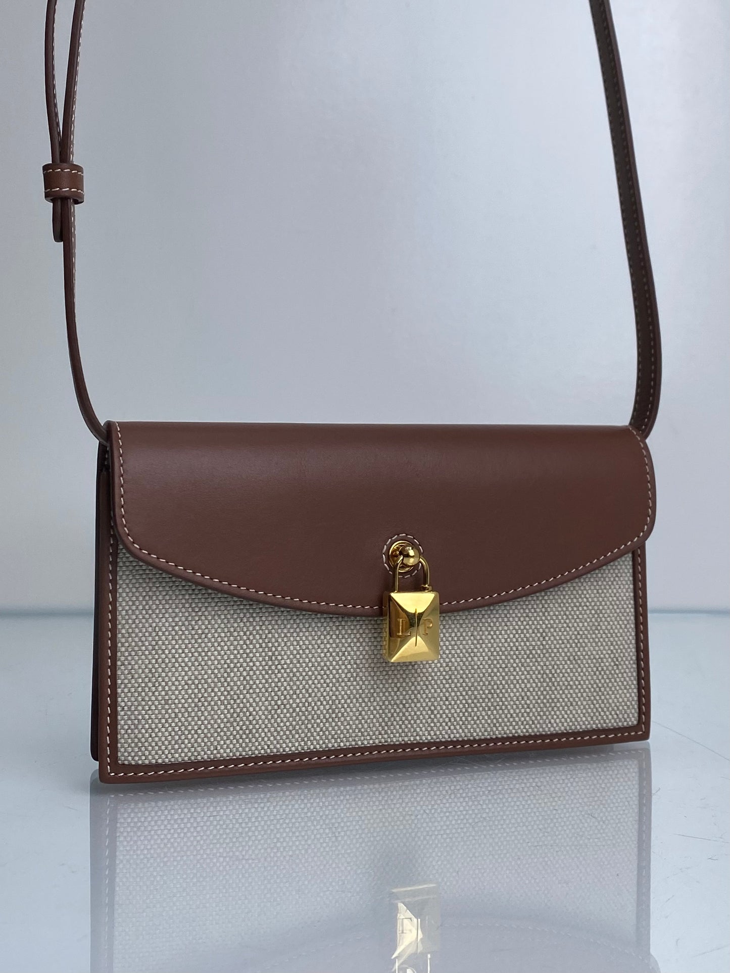 Loro Piana Cream Linen Extra Pochette Bag GHW