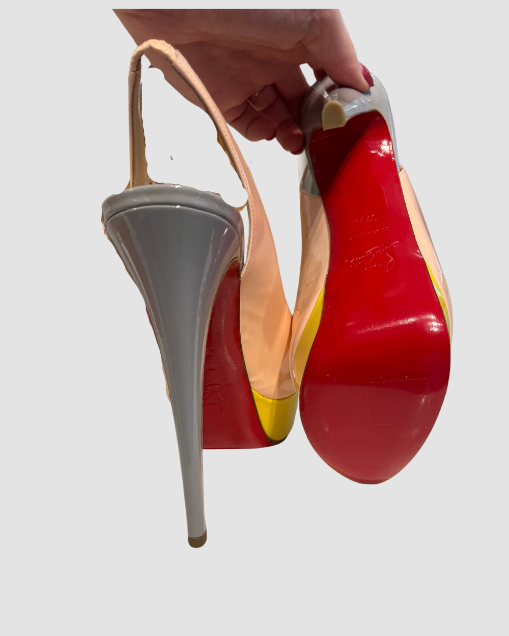 Christian Louboutin Lady Peep Slingback Baby Pink