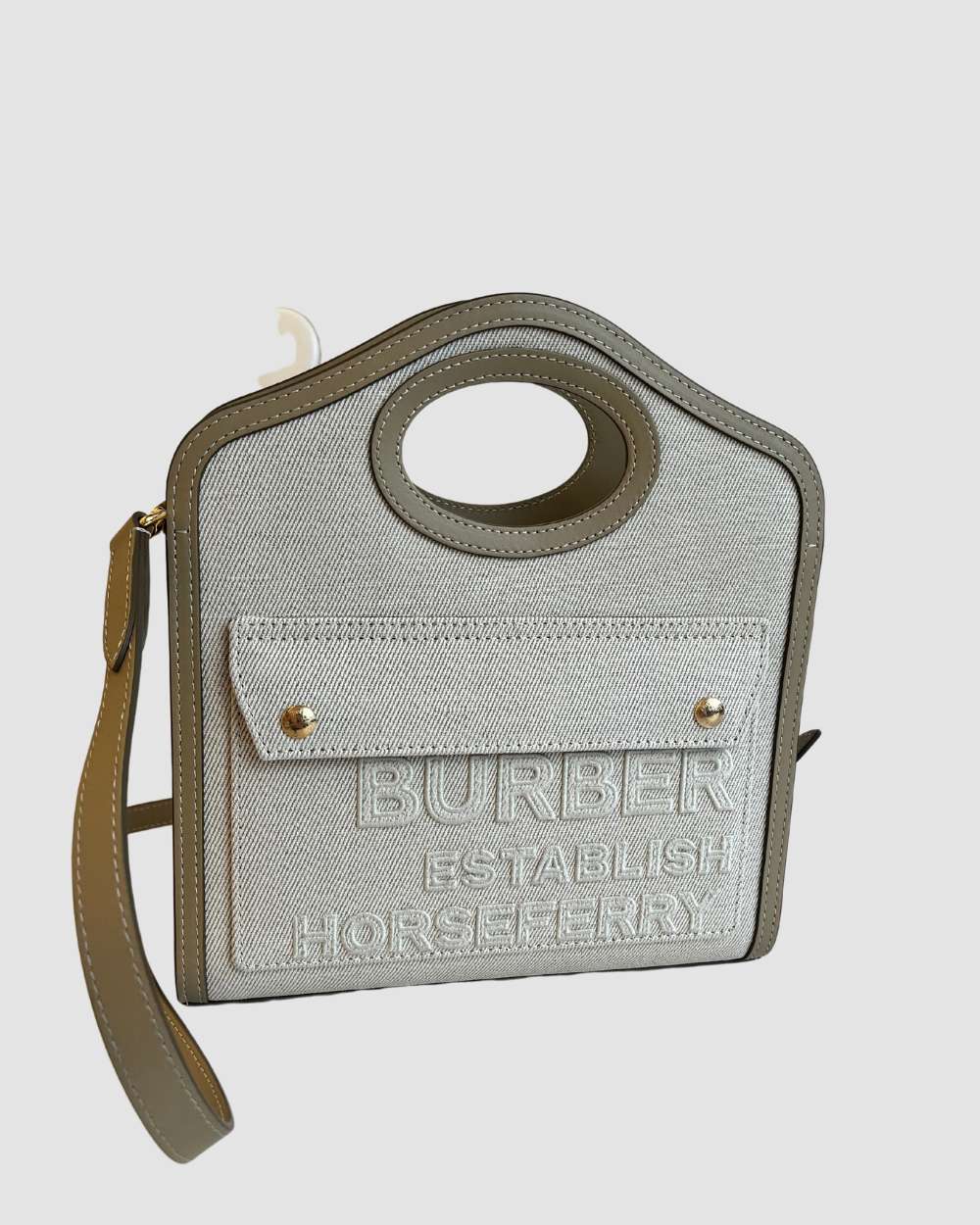 Burberry Canvas Cream Crossbody Bag