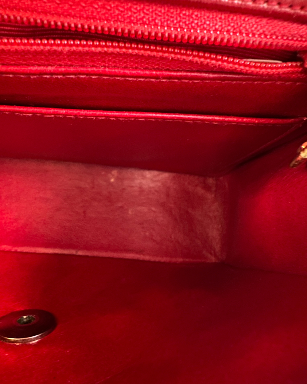 Chanel Vintage Mini Red Lambskin Square Flap Bag GHW