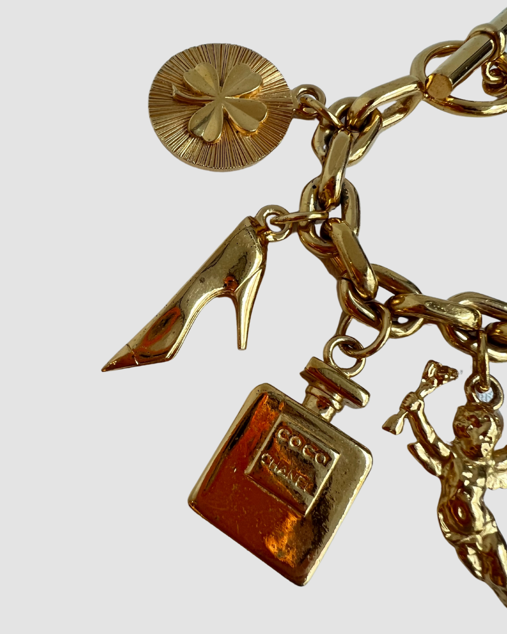 Chanel 24k Gold Plated Charm Bracelet