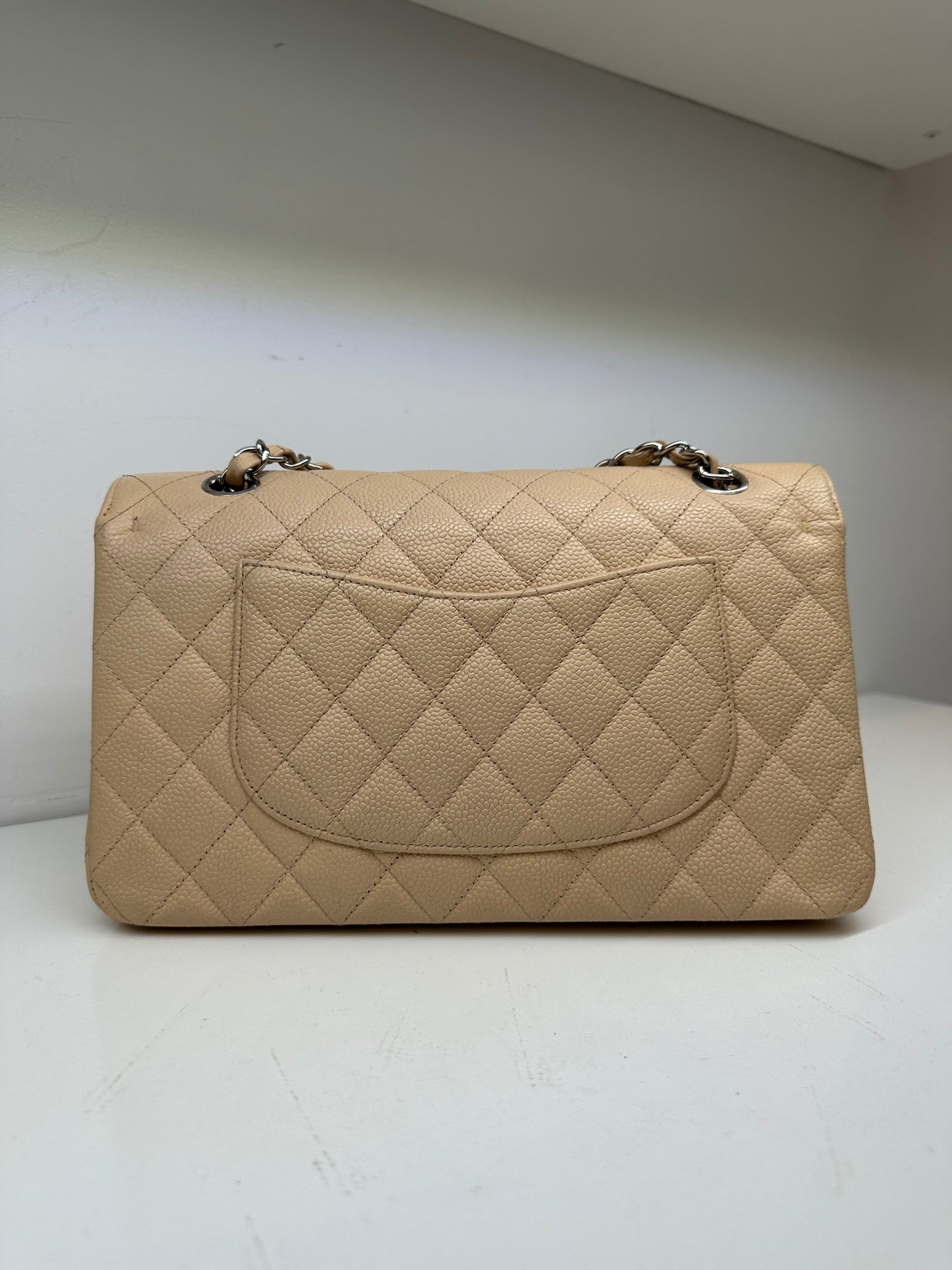 Chanel Medium Beige Caviar SHW