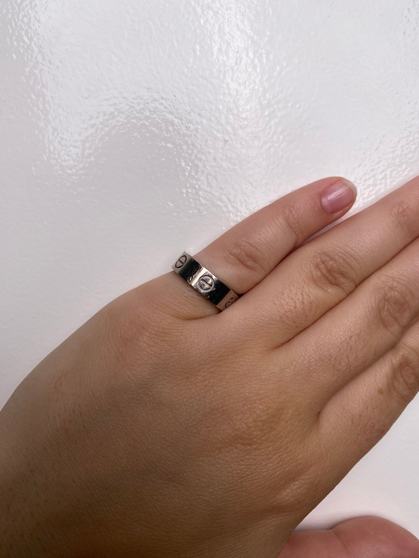 Cartier White Gold Love Ring, 4.5
