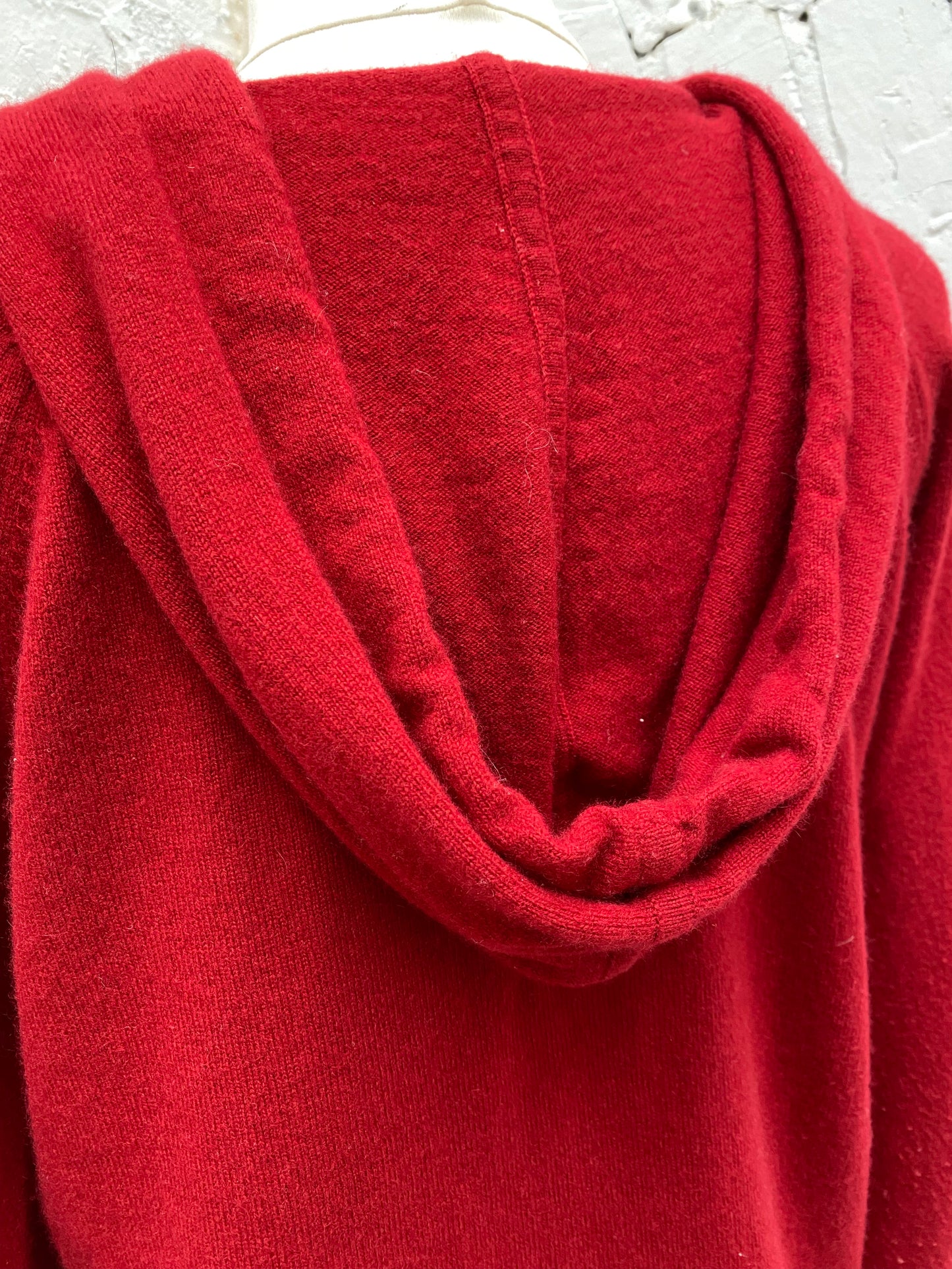 Skull Cashmere Red Skull Hood Sweater, S