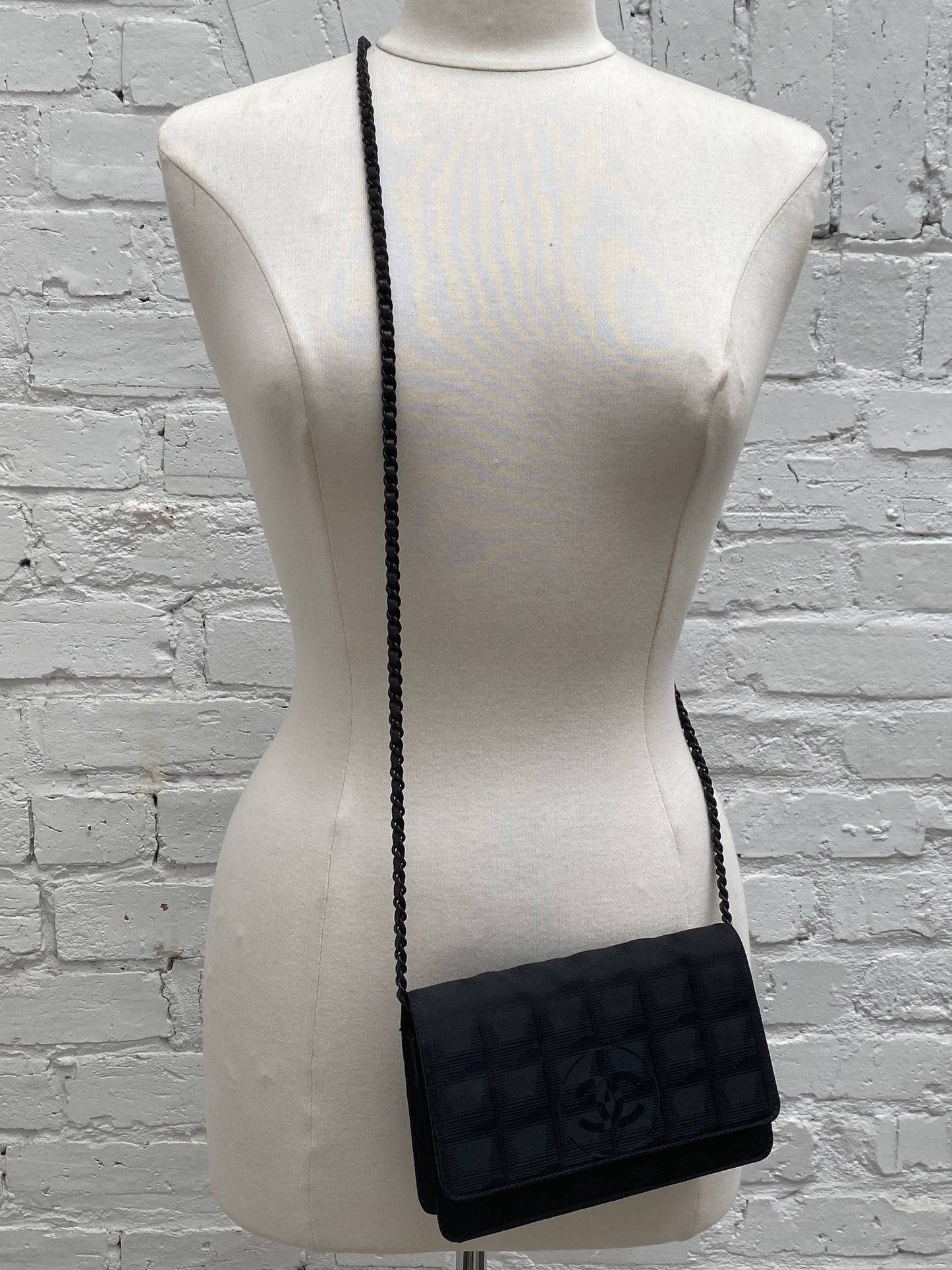 Chanel Black Travel Ligne WOC Bag BHW