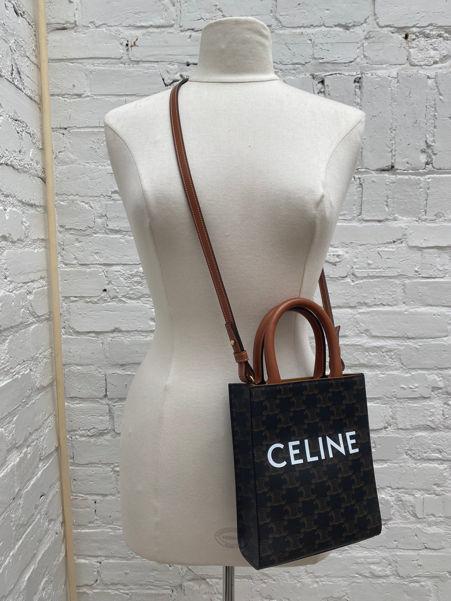 Celine Triomphe Vertical Mini Tote