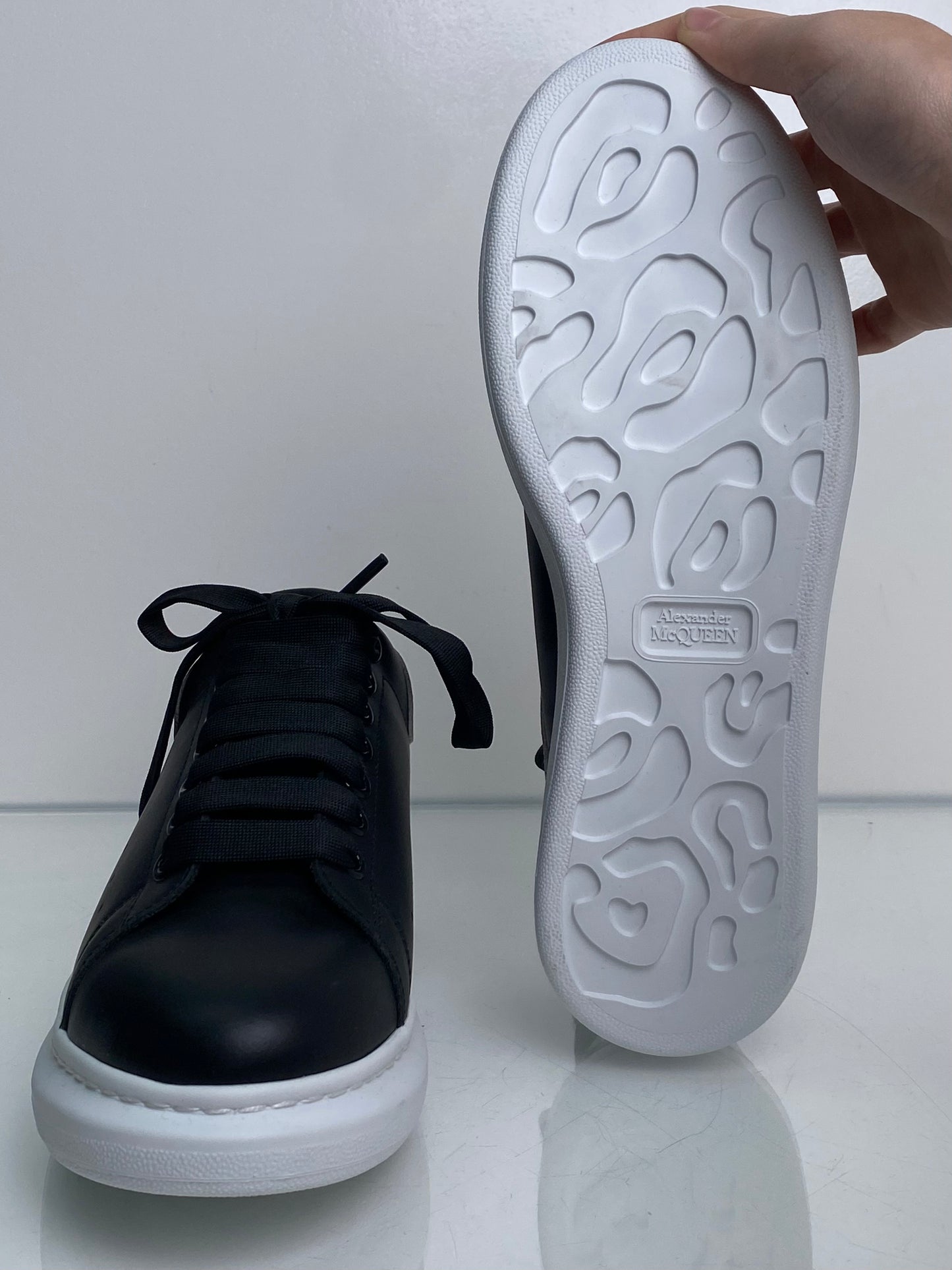 Alexander McQueen Black Oversized Sneakers, 39